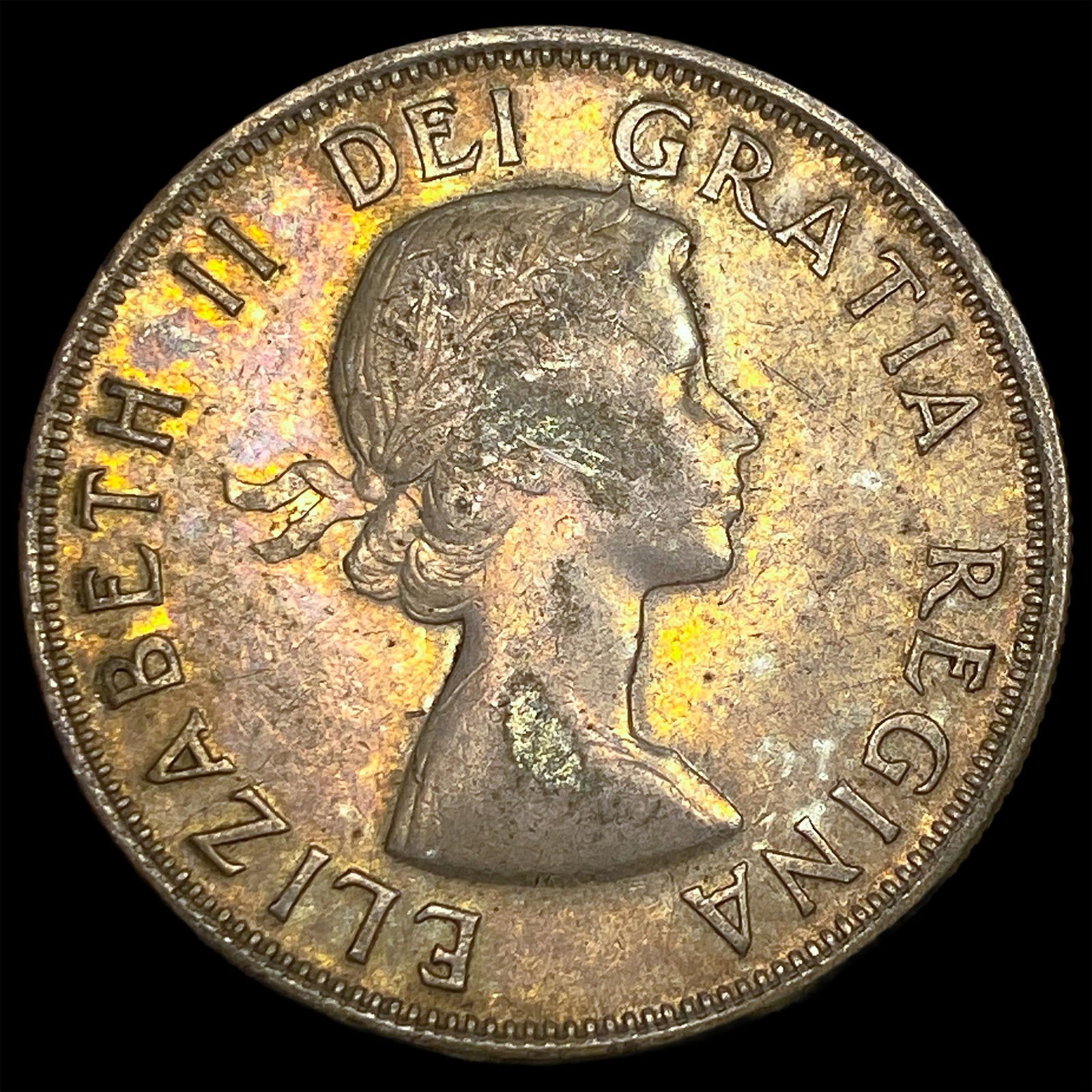 1955 Canada Silver 50 Cents ABOUT UNCIRCULATED: 1955 Canada Silver 50 Cents ABOUT UNCIRCULATED