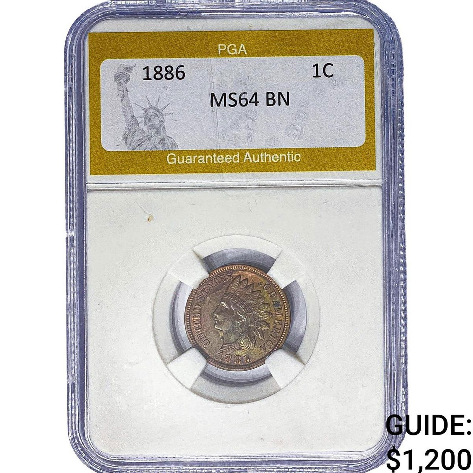 1886 Indian Head Cent PGA MS64 BN (1 of 2)