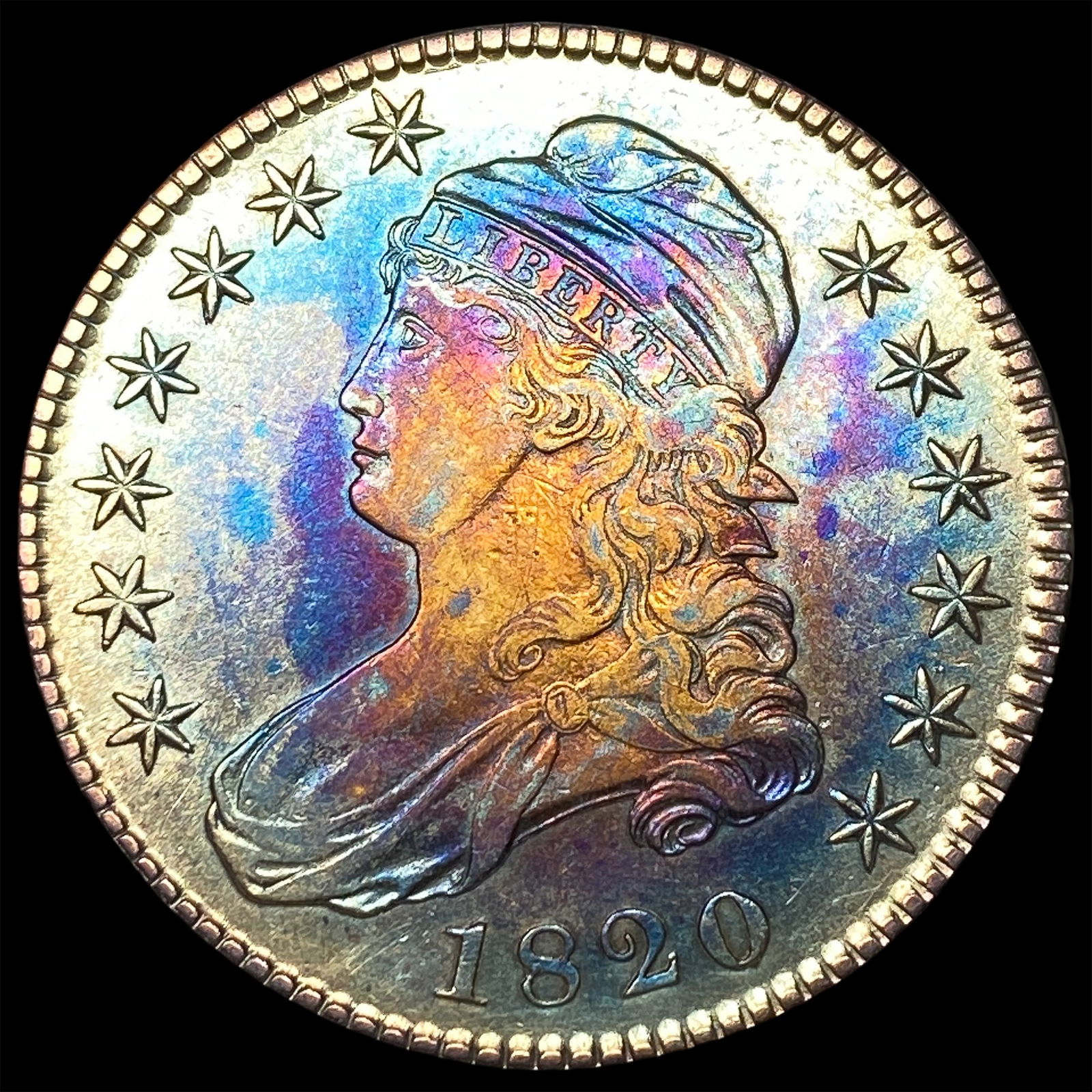 1820 Capped Bust Half Dollar CLOSELY UNCIRCULATED (1 of 2)
