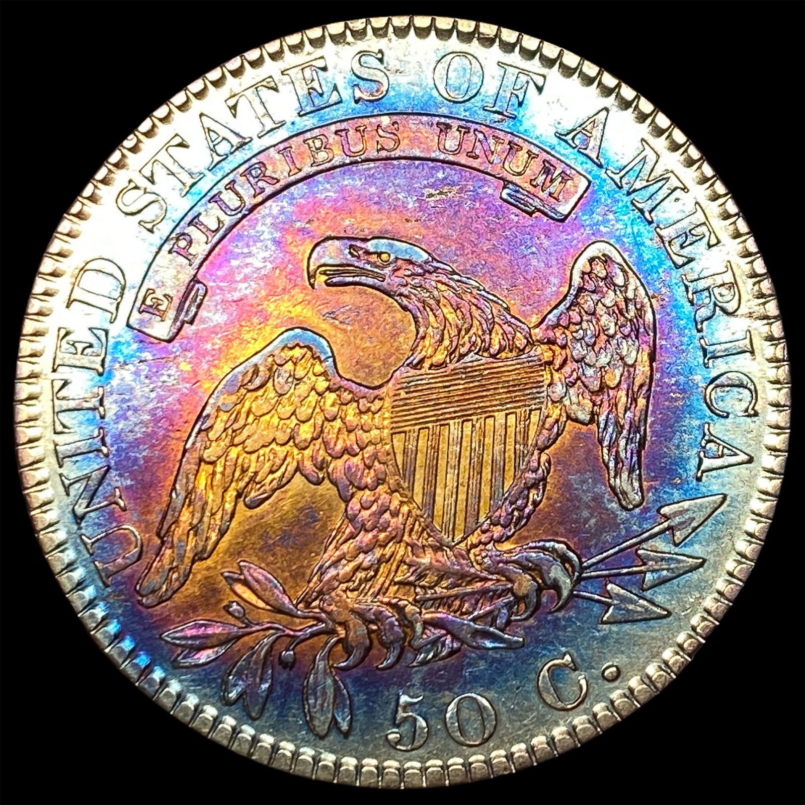 1820 Capped Bust Half Dollar CLOSELY UNCIRCULATED - 2