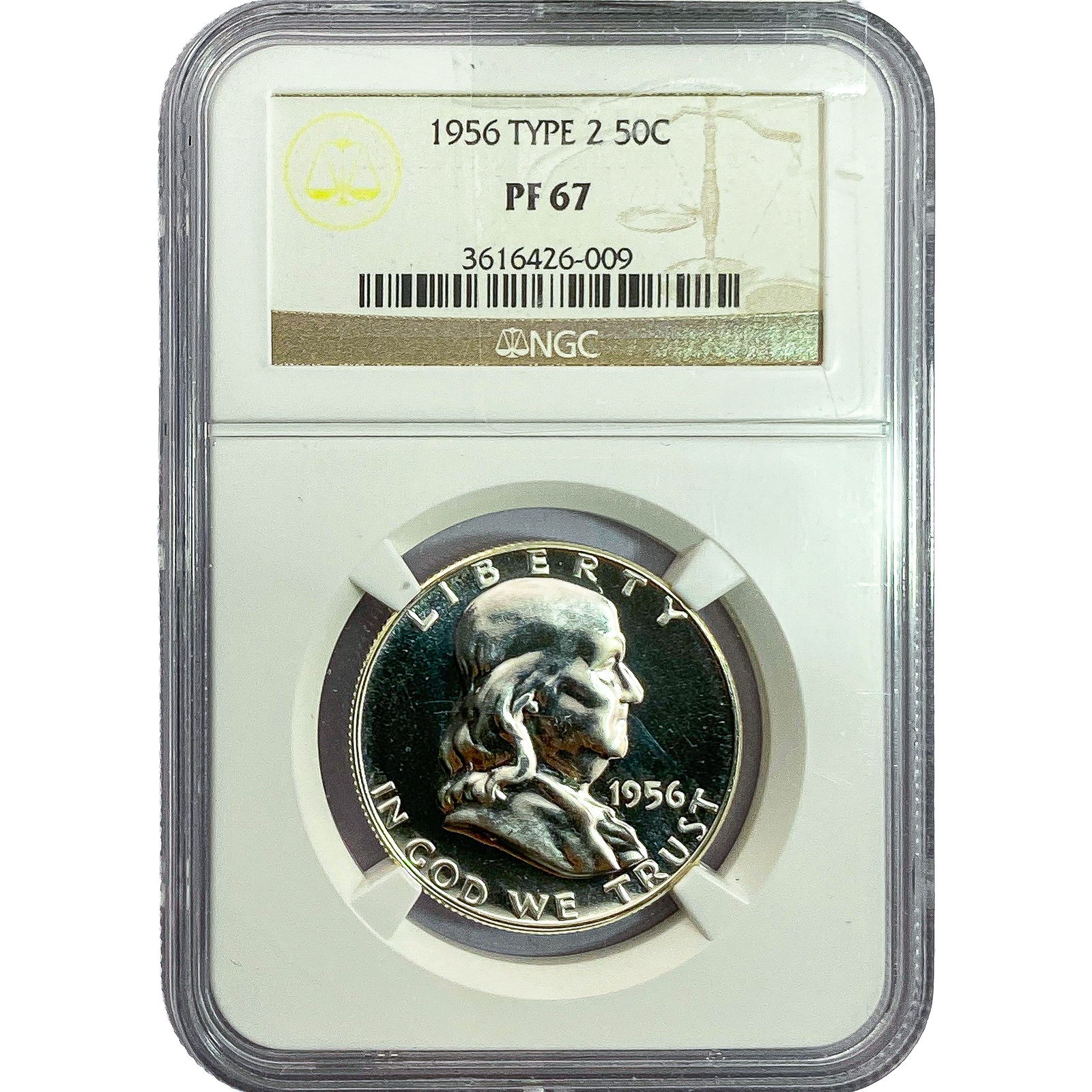 1956 Franklin Half Dollar NGC PF67 Type 2 (1 of 2)