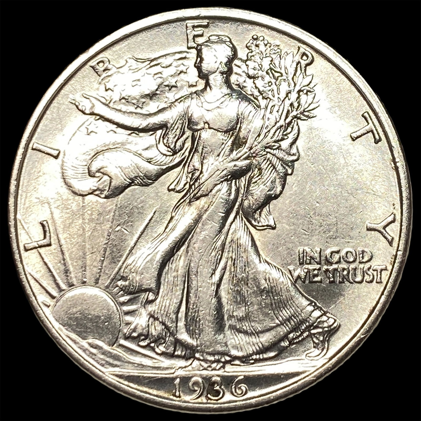1936-D Silver Walking Liberty Half Dollar UNCIRCULATED: 1936-D Silver Walking Liberty Half Dollar UNCIRCULATED