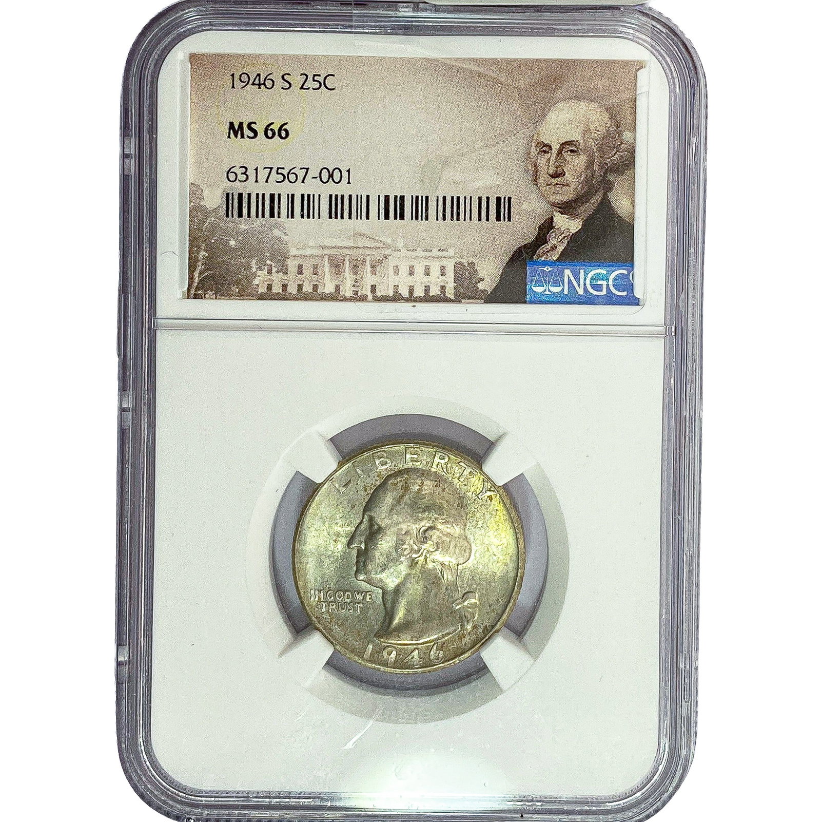 1946-S Washington Silver Quarter NGC MS66 (1 of 2)