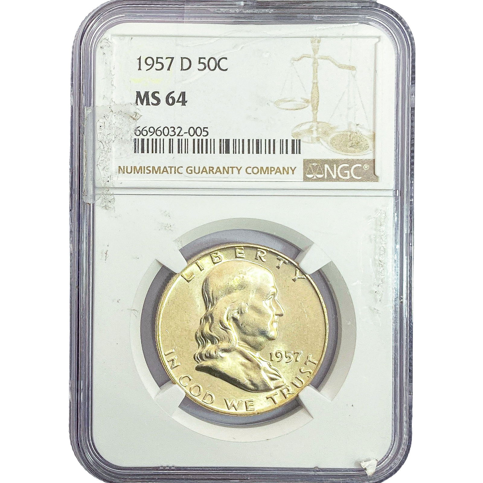1957-D Franklin Half Dollar NGC MS64 (1 of 2)