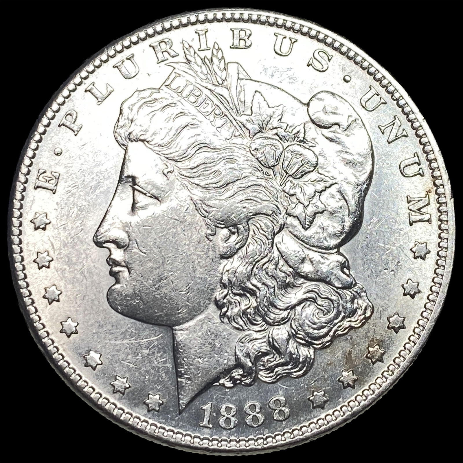1888-S Silver Morgan Dollar CHOICE AU: 1888-S Silver Morgan Dollar CHOICE AU