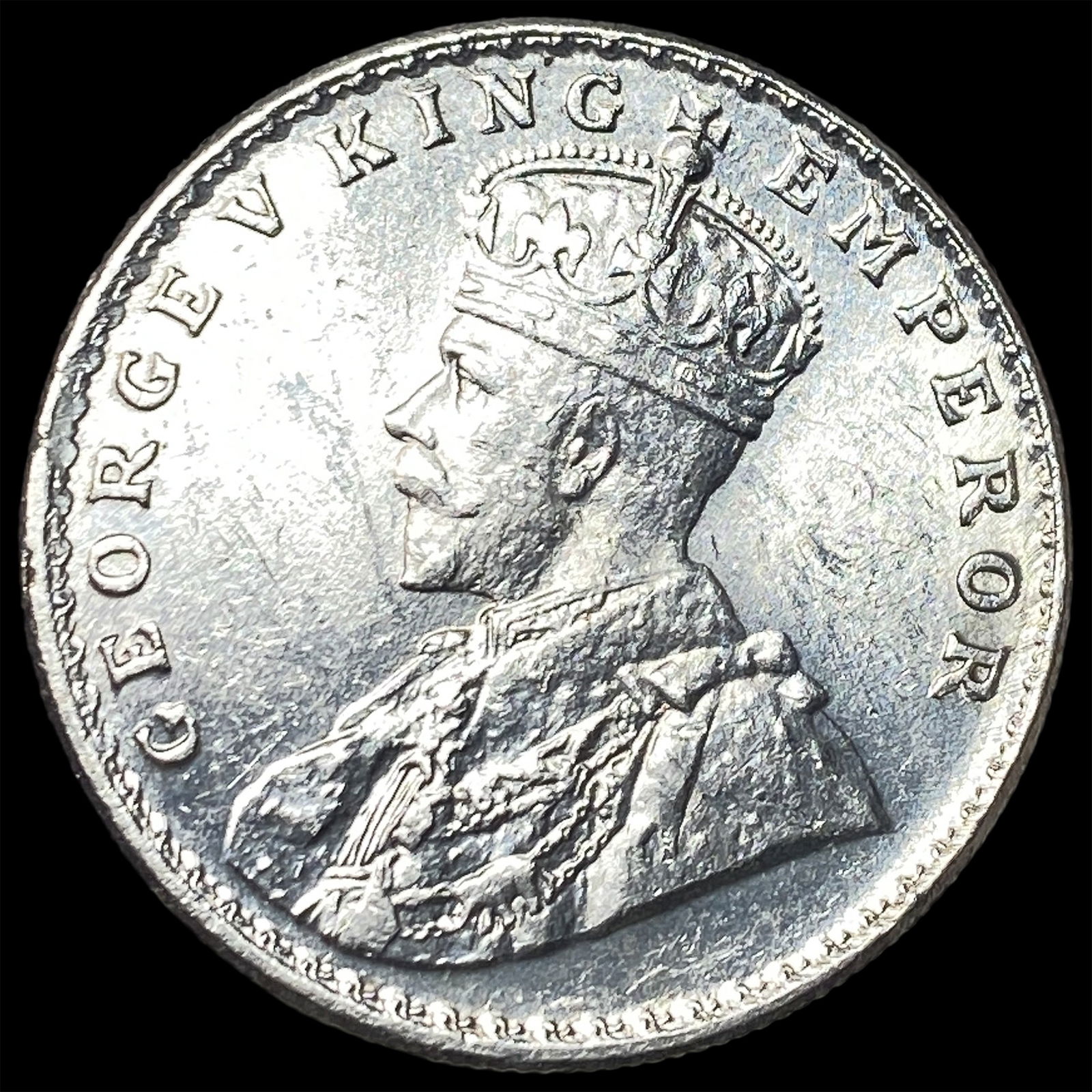 1919 India Silver 1 Rupee UNCIRCULATED: 1919 India Silver 1 Rupee UNCIRCULATED