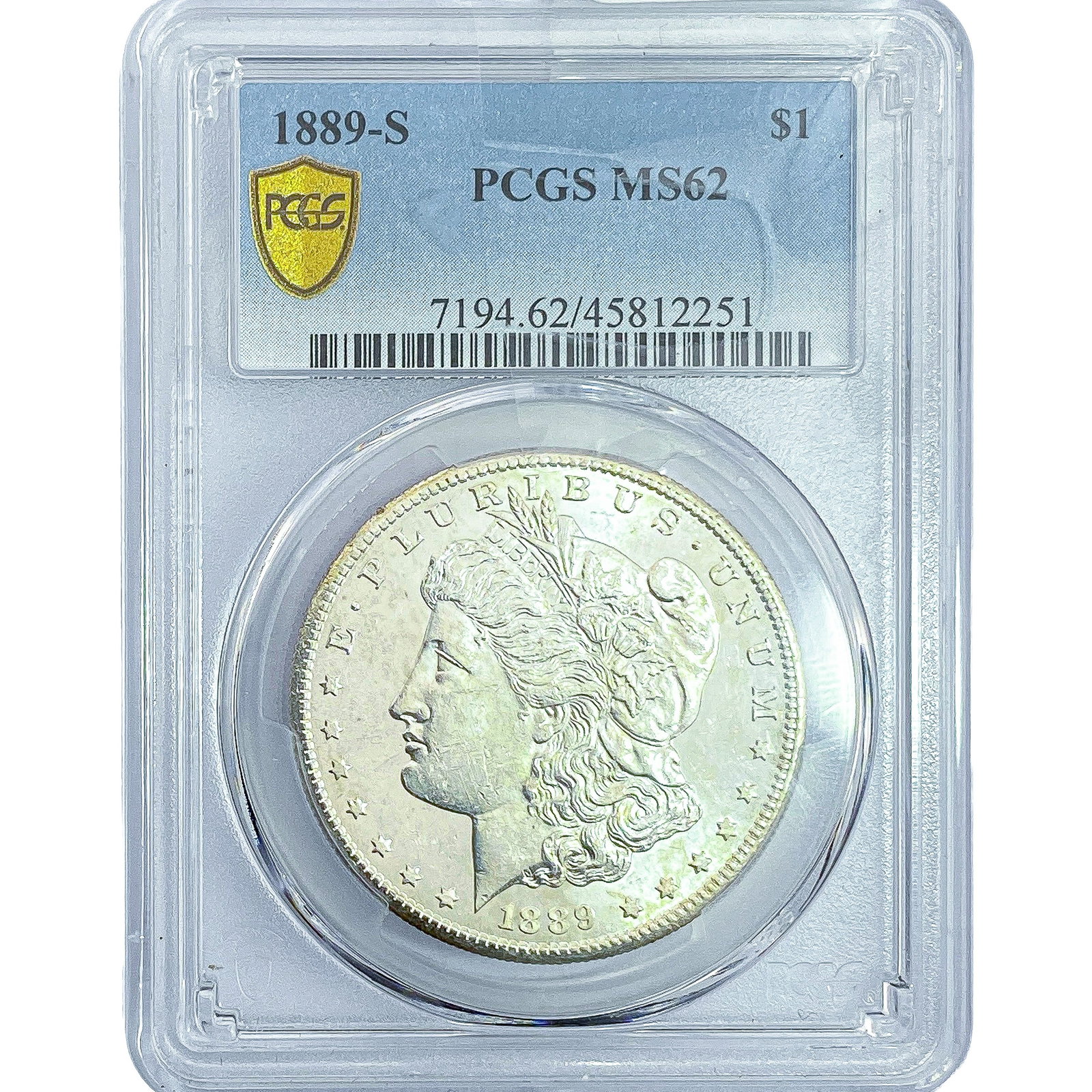 1889-S Morgan Silver Dollar PCGS MS62 (1 of 2)