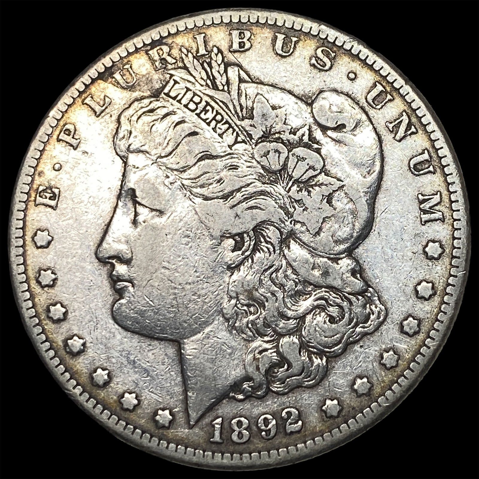 1892-CC Morgan Silver Dollar ABOUT UNCIRCULATED (1 of 2)
