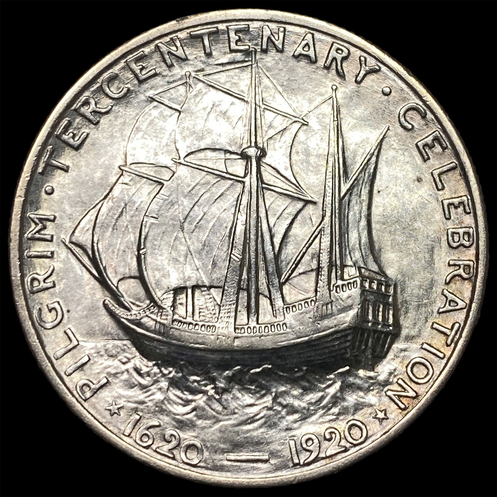 1920 Silver Pilgrim Half Dollar UNCIRCULATED - 2
