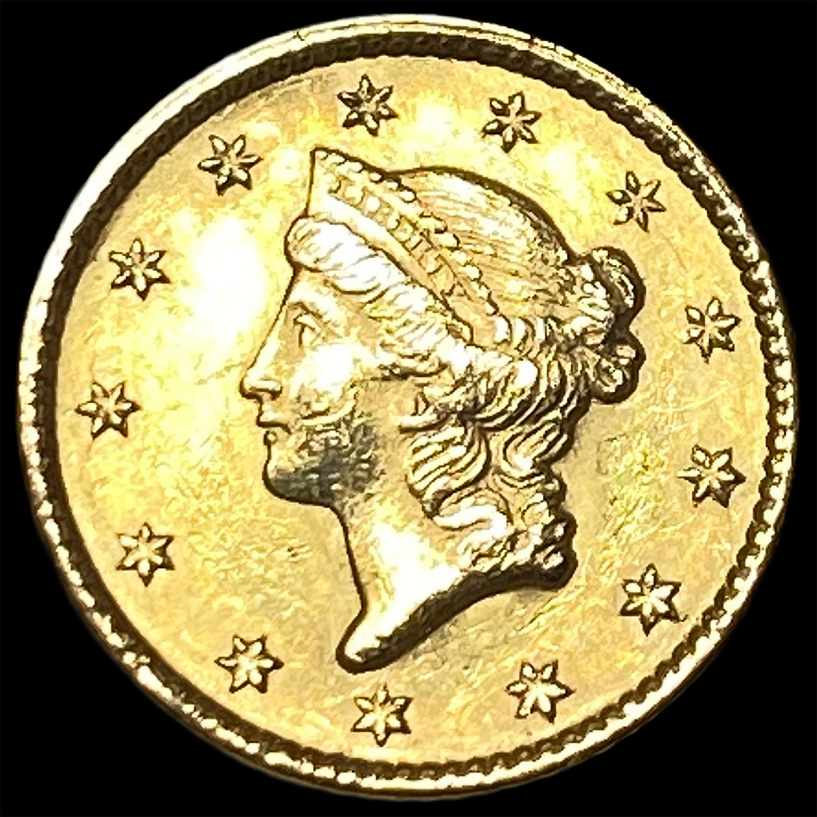 1851-C Gold $1 Liberty Head CHOICE AU: 1851-C Gold $1 Liberty Head CHOICE AU