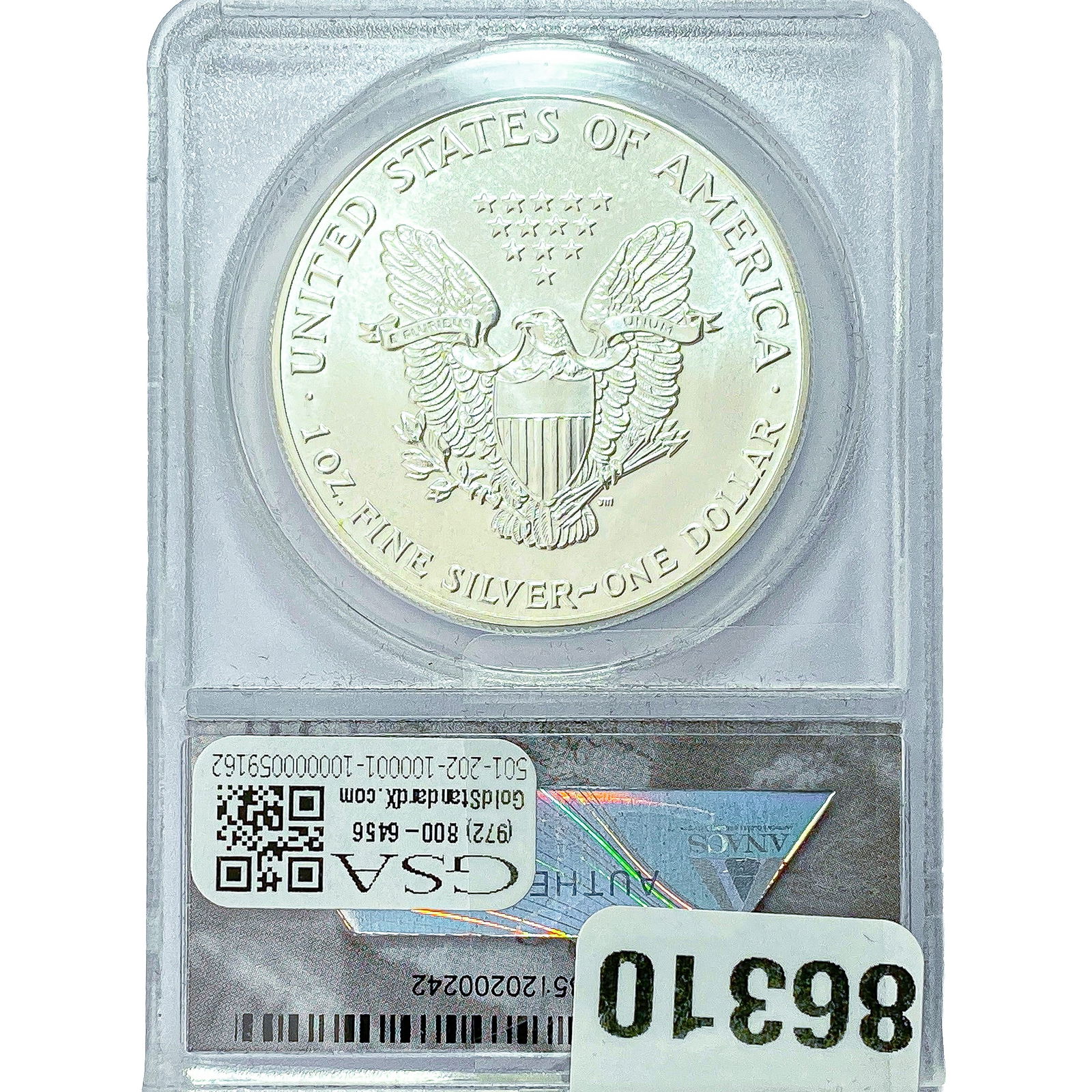 1986 Silver Eagle ANACS MS69 - 2