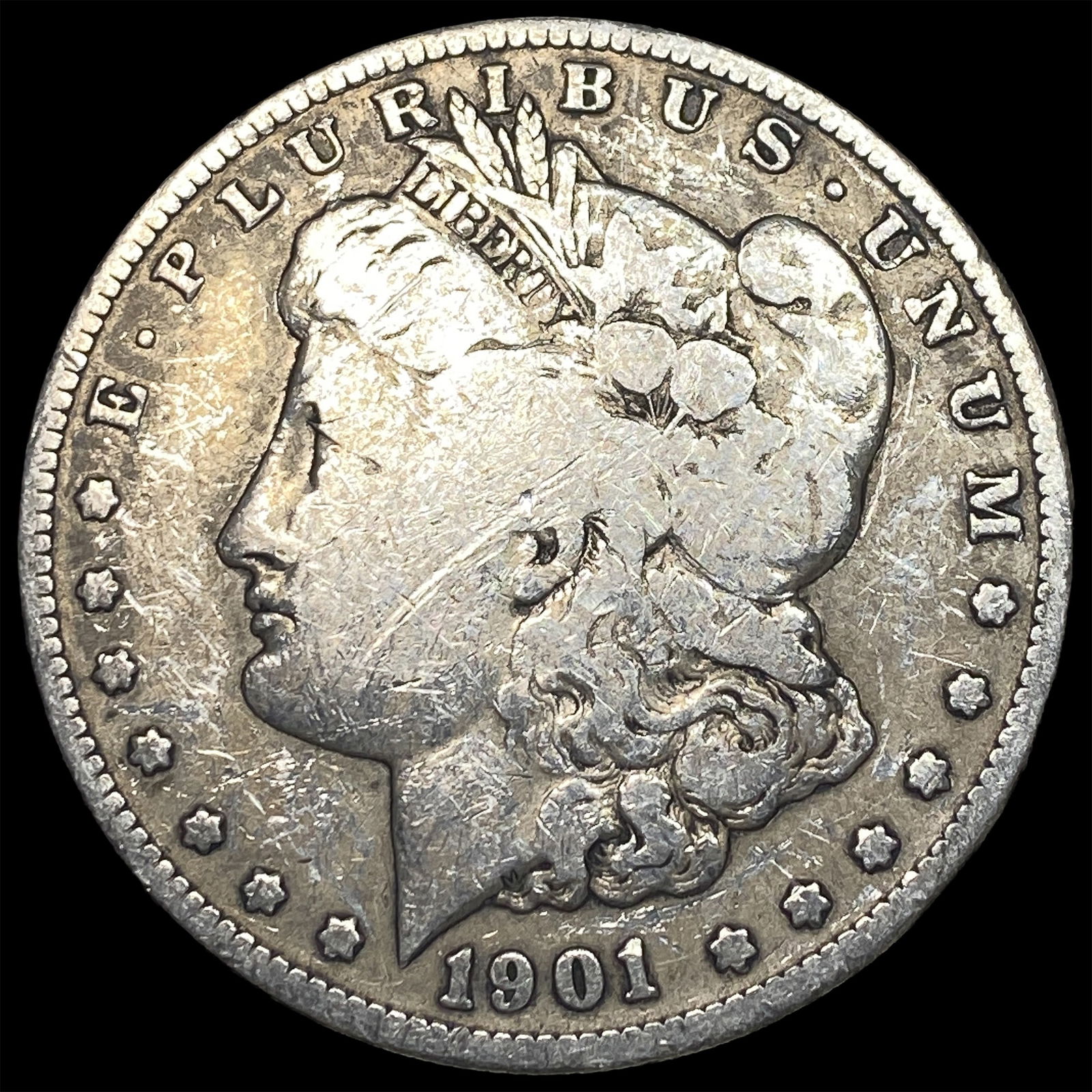 1901-S Silver Morgan Dollar NICELY CIRCULATED: 1901-S Silver Morgan Dollar NICELY CIRCULATED