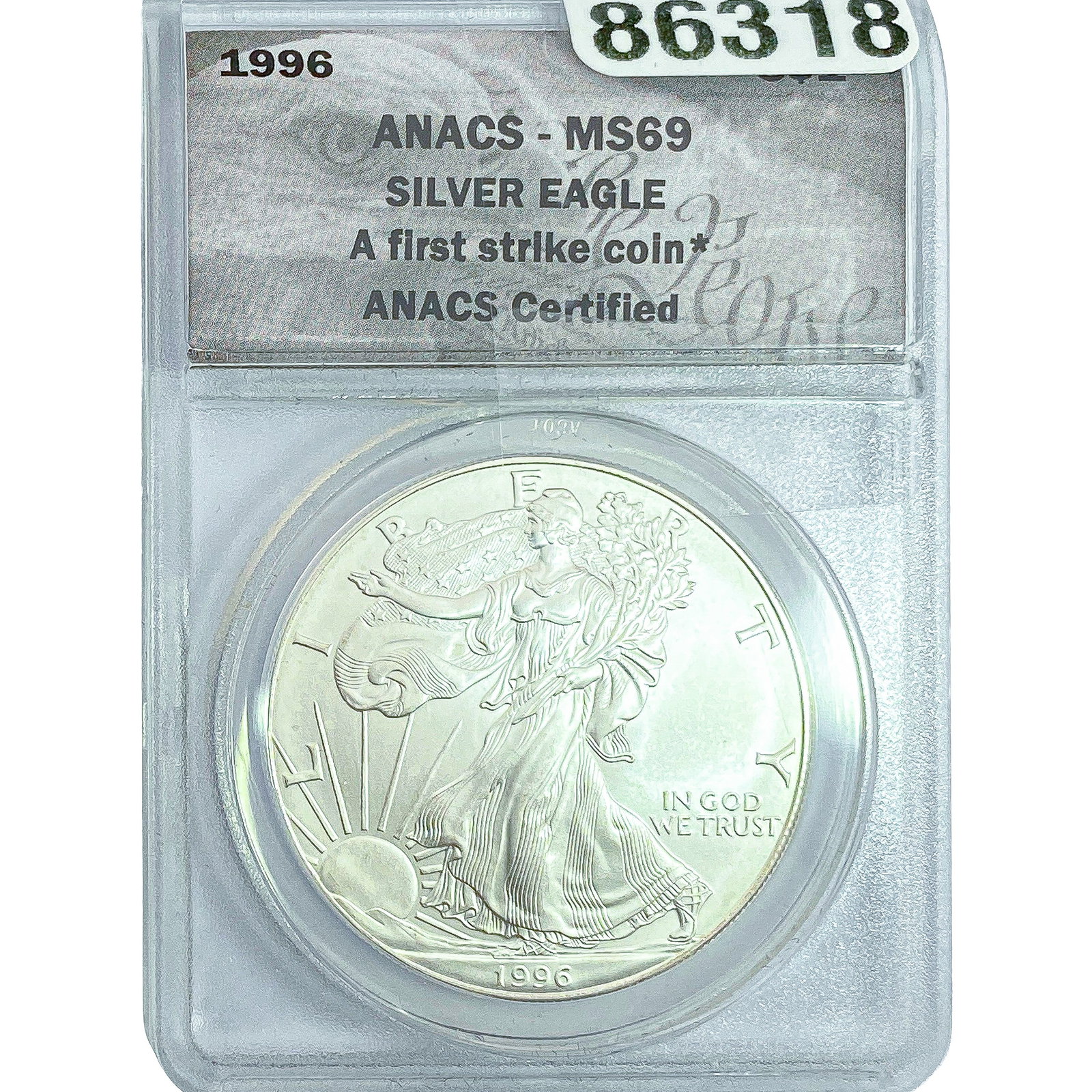1996 Silver Eagle ANACS MS69 (1 of 2)