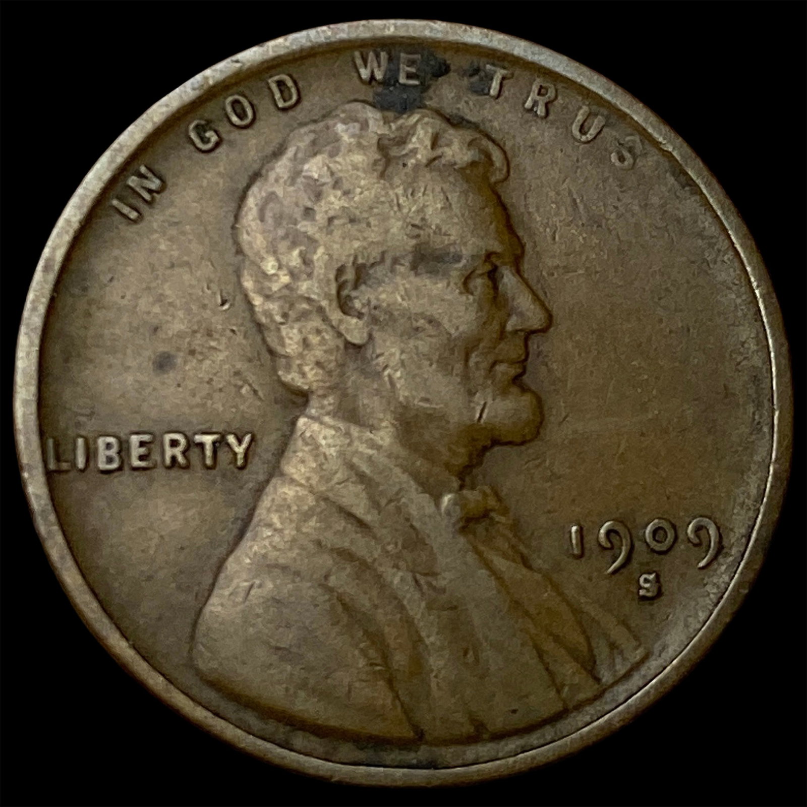1909-S Lincoln Wheat Cent NEARLY UNCIRCULATED (1 of 2)