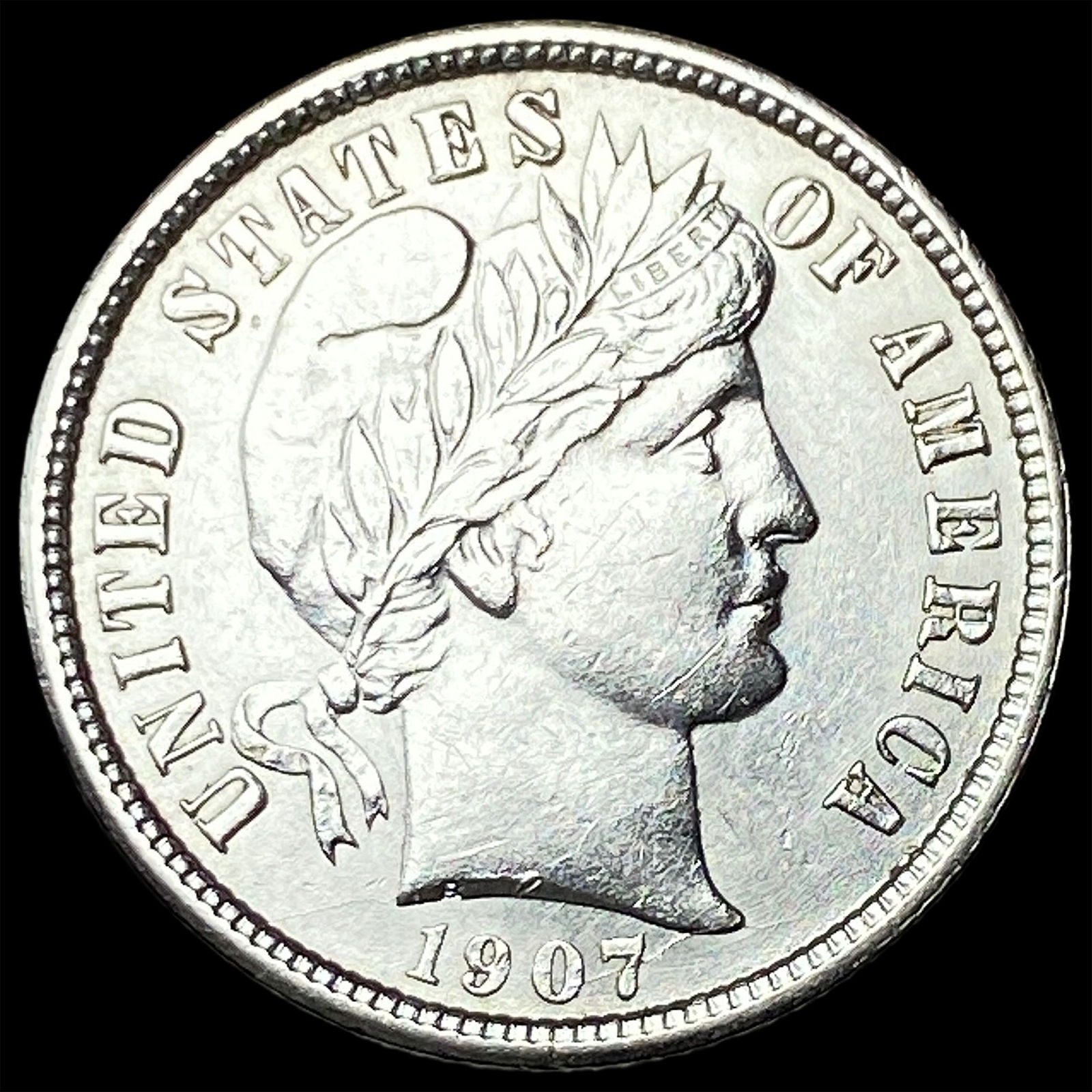 1907 Barber Dime UNCIRCULATED: 1907 Barber Dime UNCIRCULATED