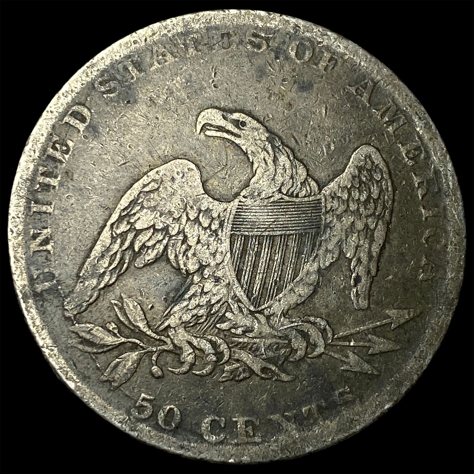1837 Capped Bust Half Dollar ABOUT UNCIRCULATED - 2