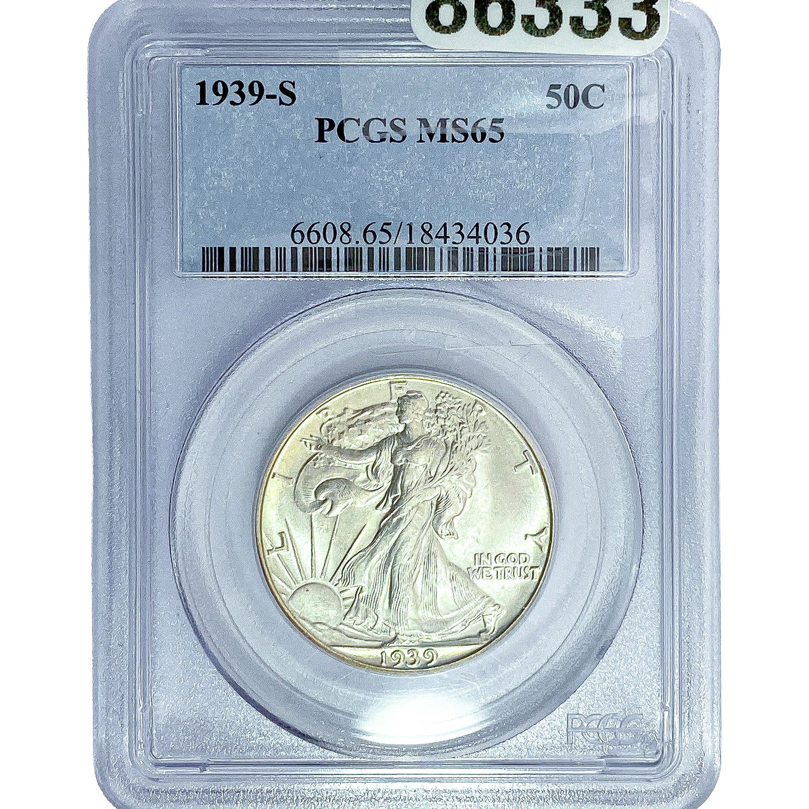 1939-S Walking Liberty Half Dollar PCGS MS65: 1939-S Walking Liberty Half Dollar PCGS MS65