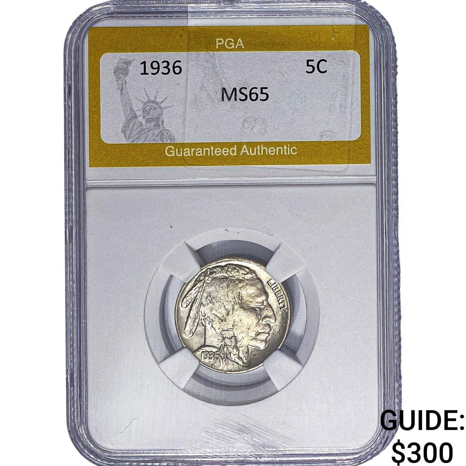 1936 Buffalo Nickel PGA MS65: 1936 Buffalo Nickel PGA MS65