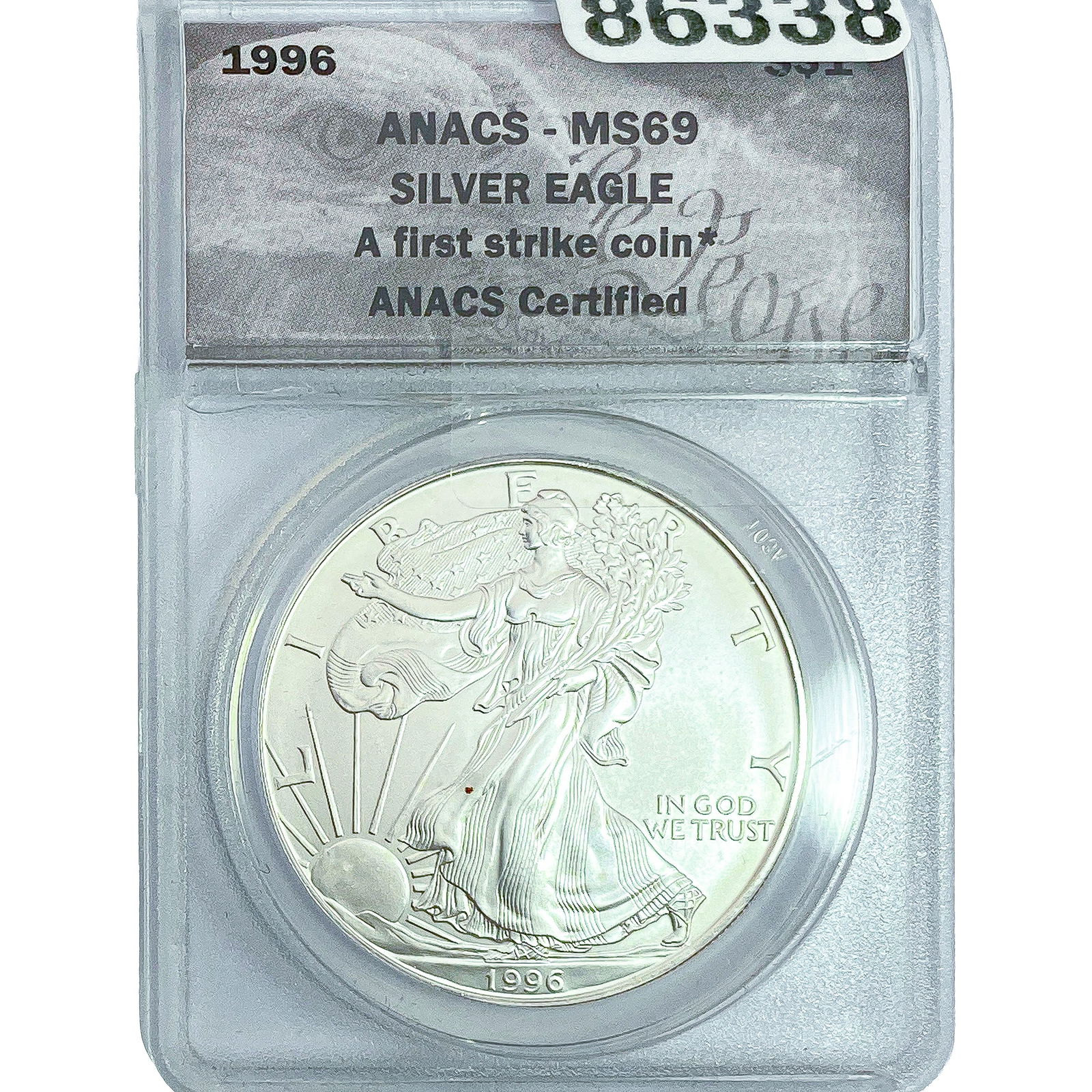 1996 Silver Eagle ANACS MS69 (1 of 2)