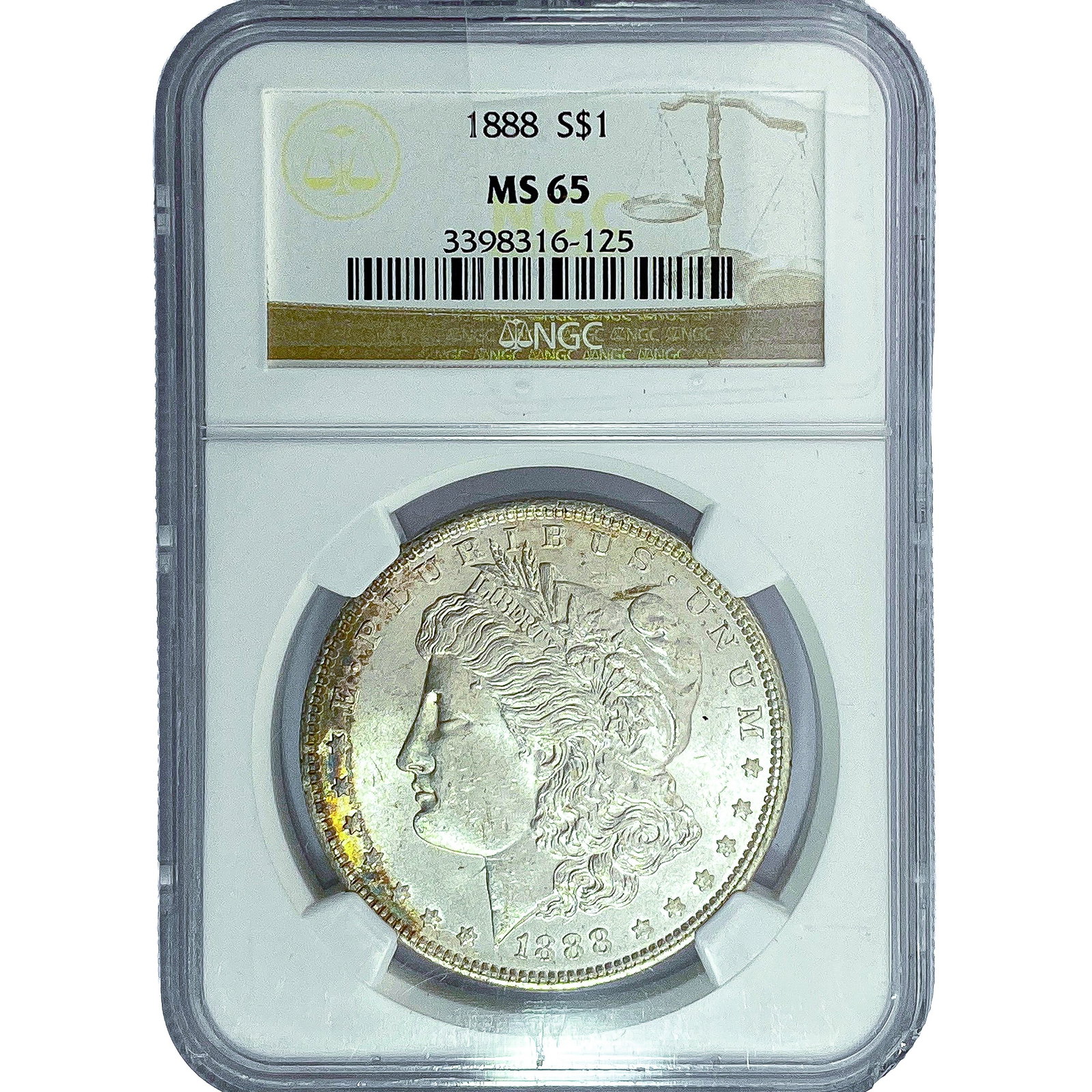 1888 Morgan Silver Dollar NGC MS65: 1888 Morgan Silver Dollar NGC MS65