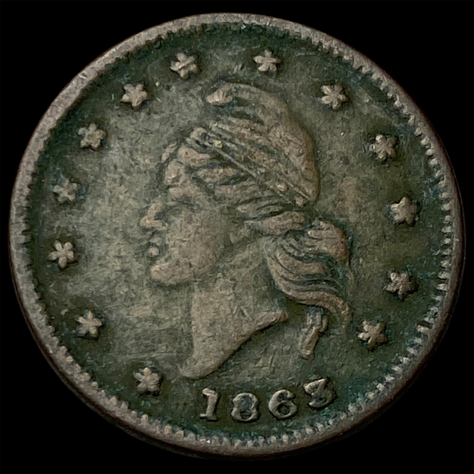 1863 Civil War Token-Army & Navy NEARLY UNCIRCULATED (1 of 2)