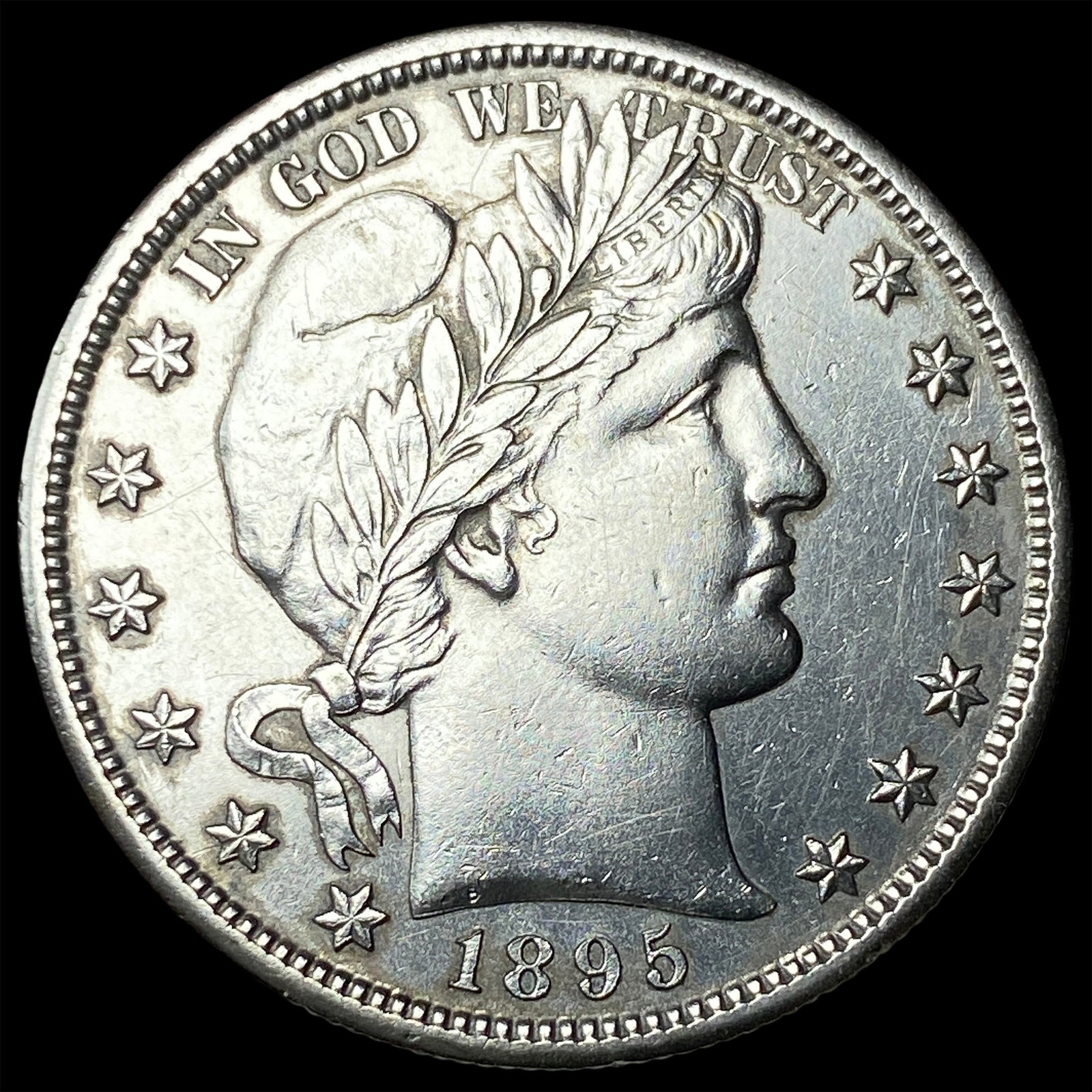 1895-S Silver Barber Half Dollar CHOICE BU: 1895-S Silver Barber Half Dollar CHOICE BU