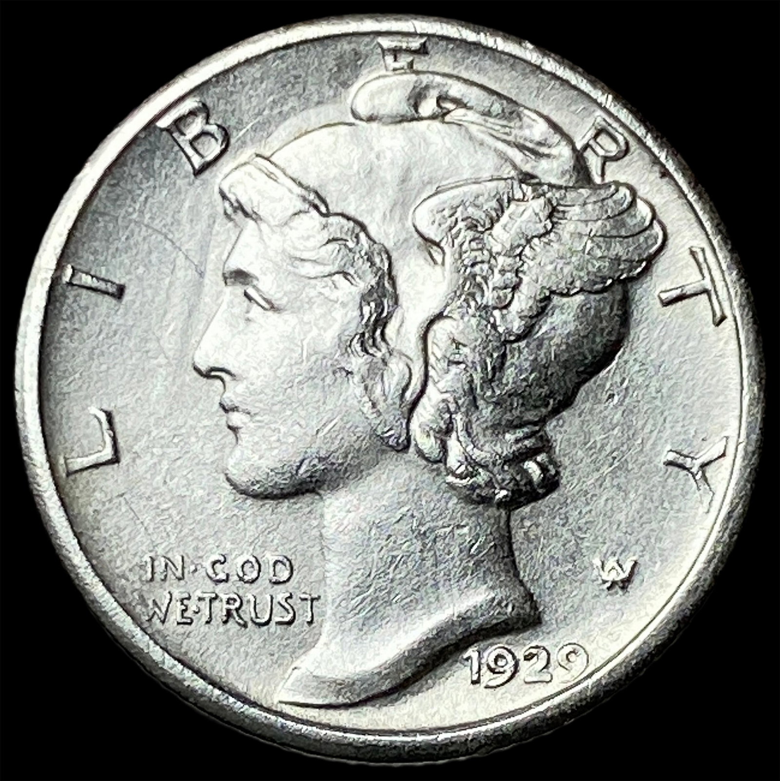 1929-S Silver Mercury Dime CLOSELY UNCIRCULATED (1 of 2)