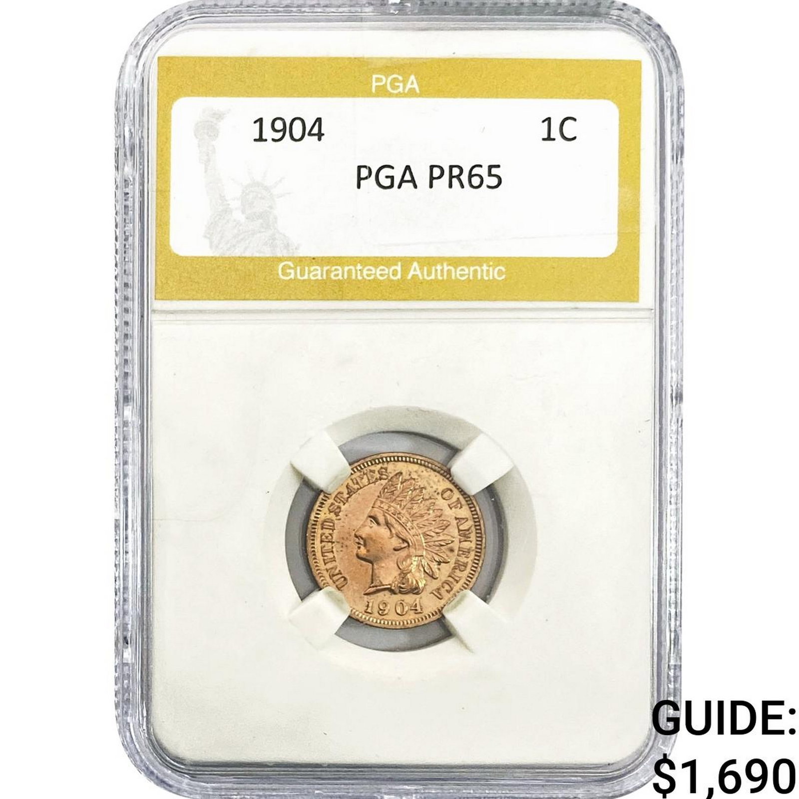 1904 Indian Head Cent PGA PR65: 1904 Indian Head Cent PGA PR65