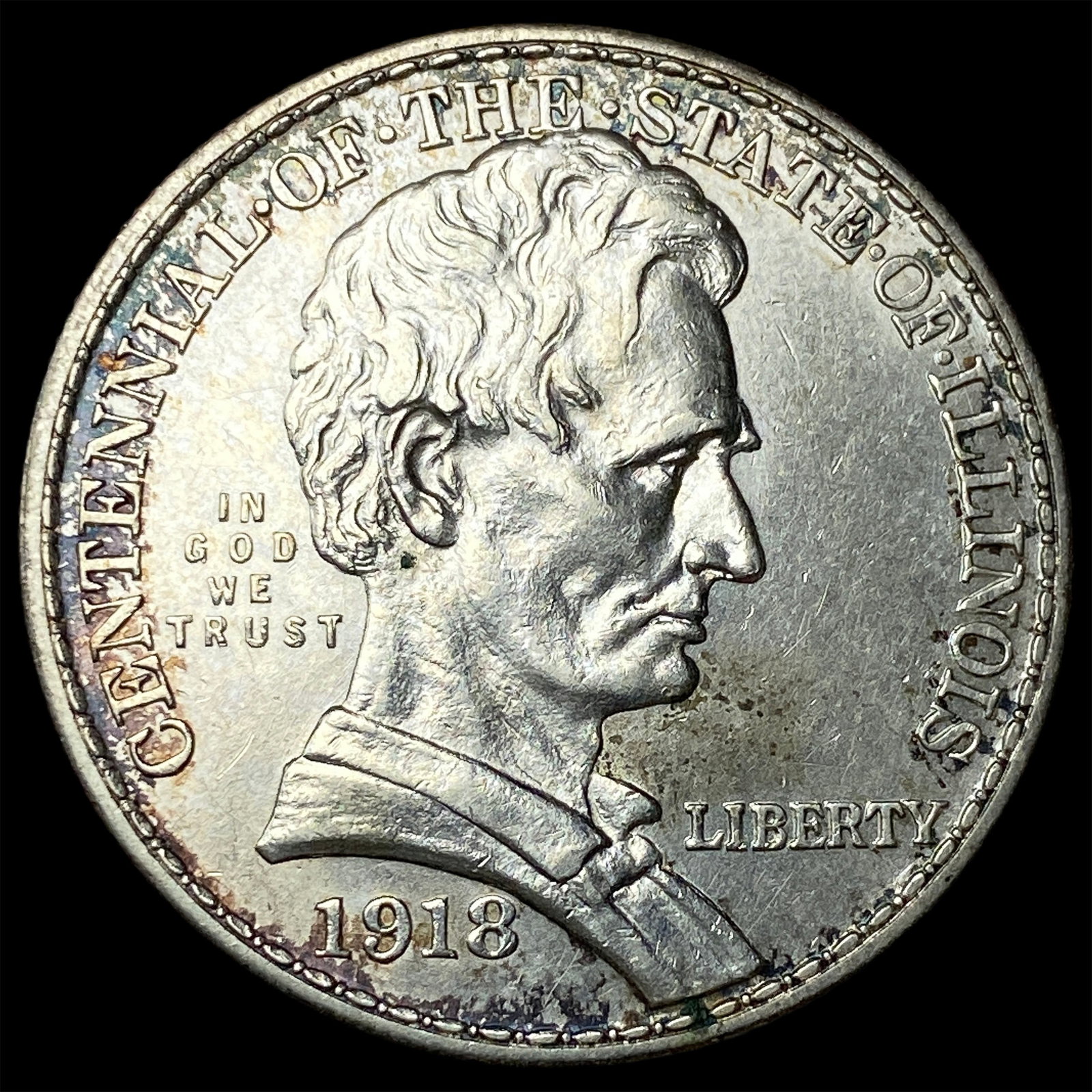 1918 Silver Illinois Half Dollar CLOSELY UNCIRCULATED (1 of 2)