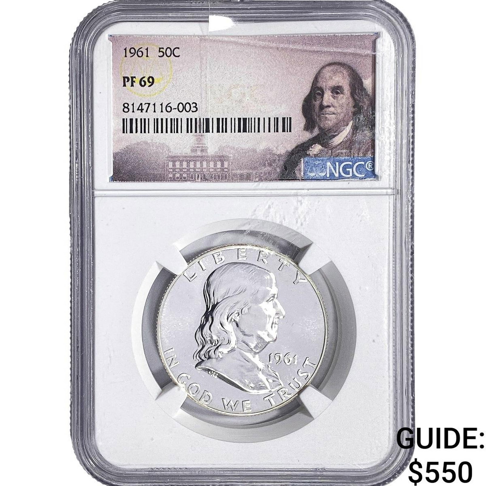 1961 Franklin Half Dollar NGC PF69 (1 of 2)