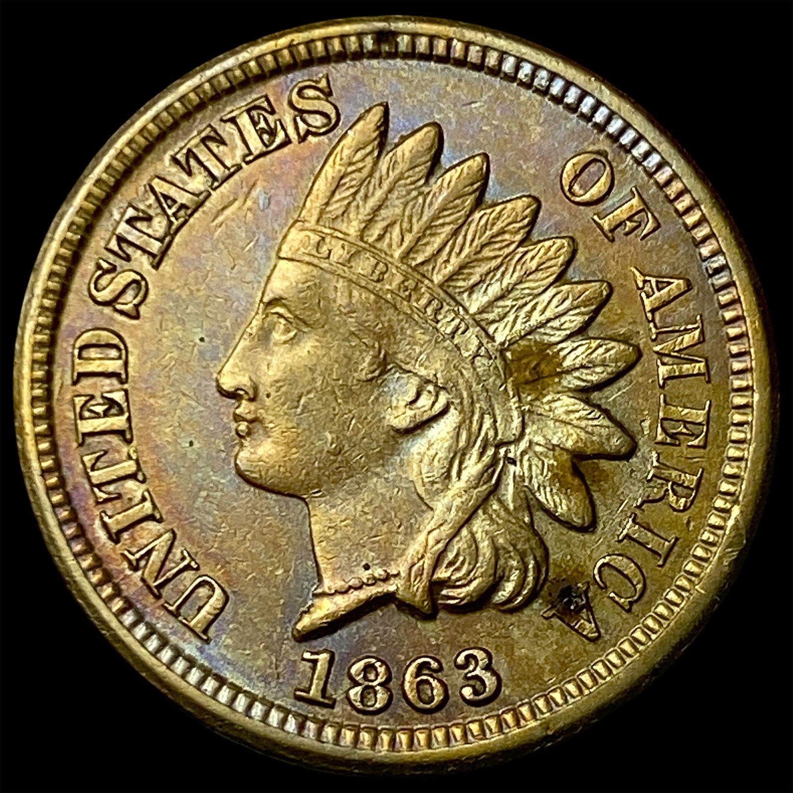 1863 Indian Head Cent CLOSELY UNCIRCULATED: 1863 Indian Head Cent CLOSELY UNCIRCULATED