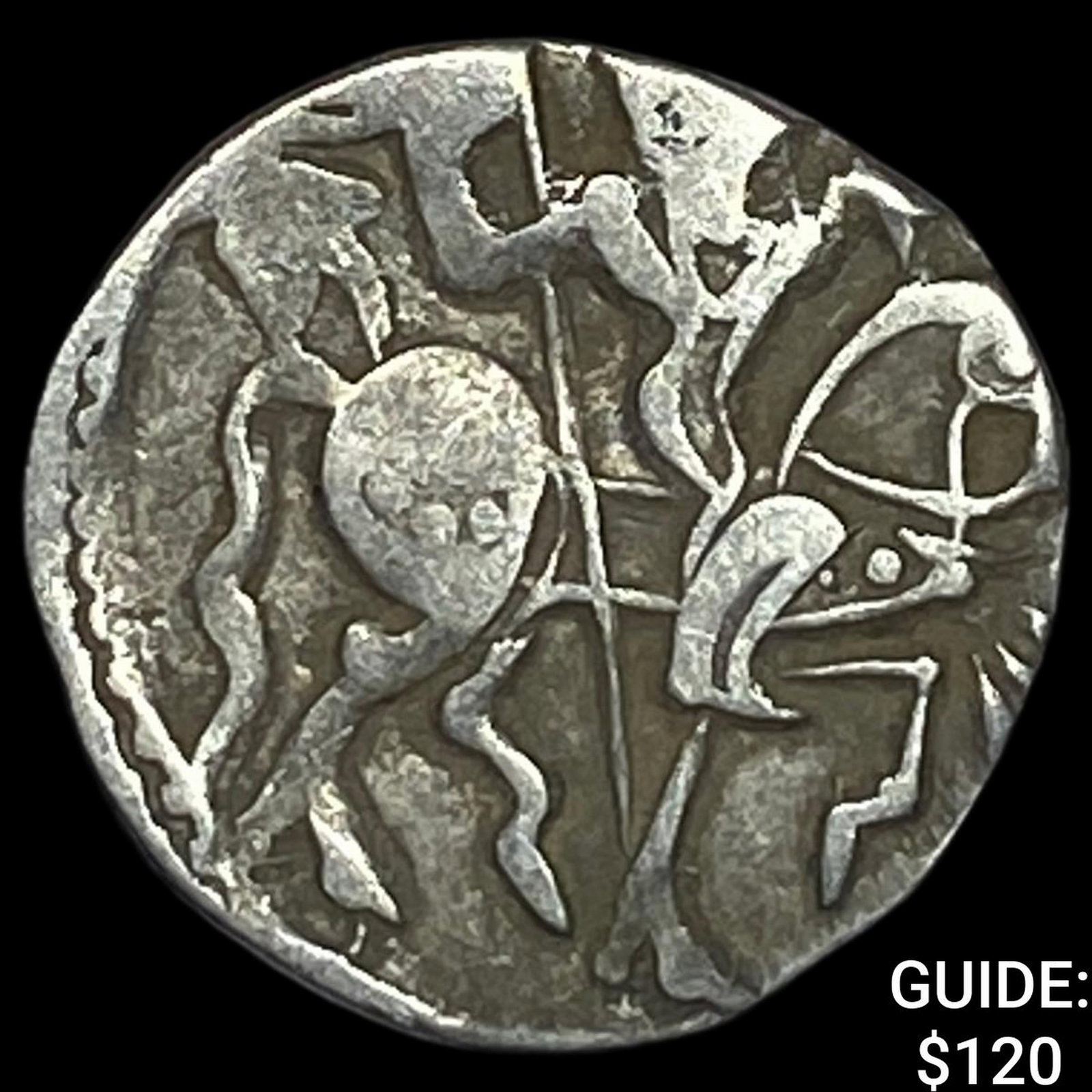 India Rajput 700-1000 Silver Jital NEARLY UNCIRCULATED (1 of 2)