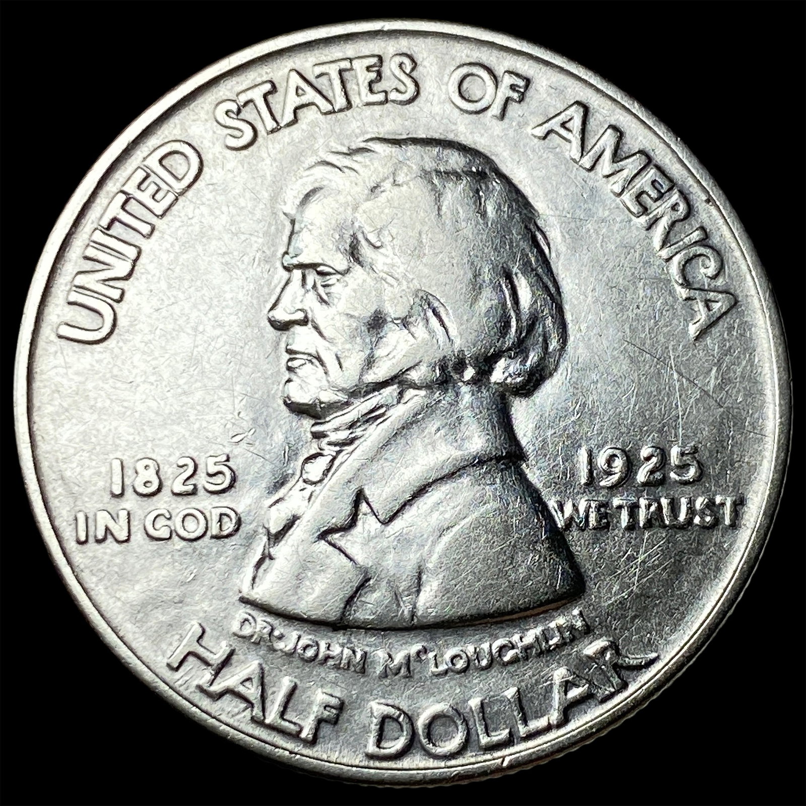 1925 Silver Fort Vancouver Half Dollar NEARLY UNCIRCULATED: 1925 Silver Fort Vancouver Half Dollar NEARLY UNCIRCULATED