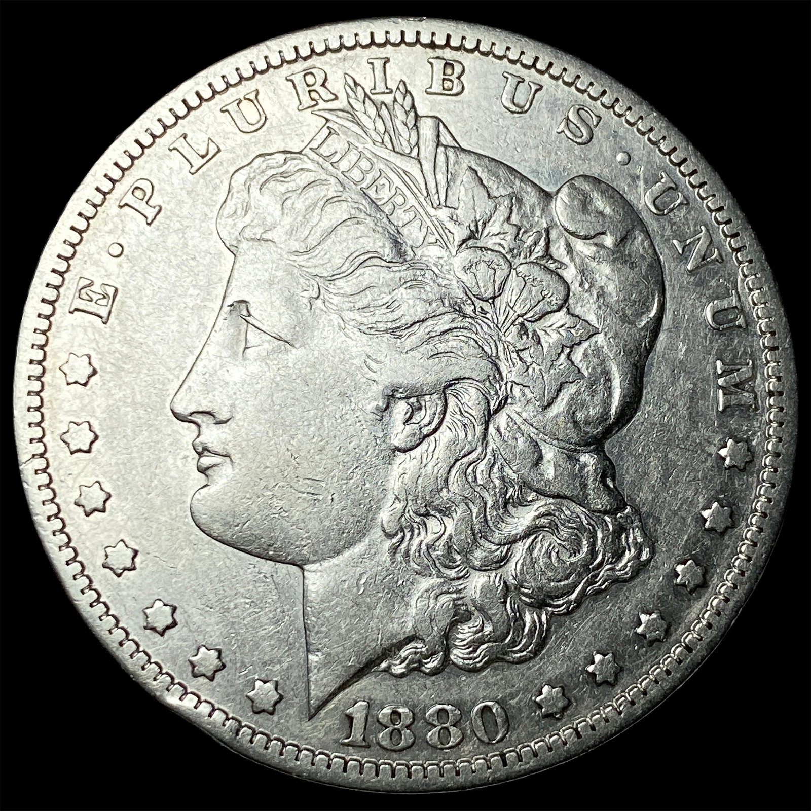 1880-CC Silver Morgan Dollar NEARLY UNCIRCULATED: 1880-CC Silver Morgan Dollar NEARLY UNCIRCULATED
