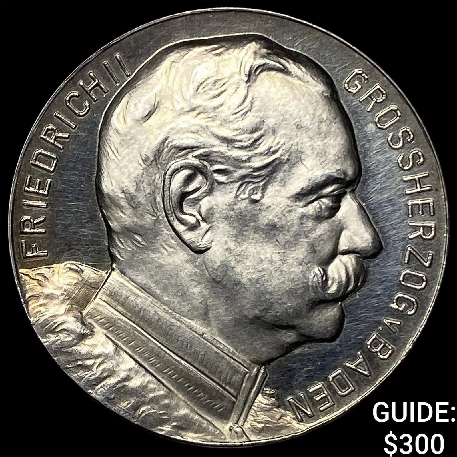 1915 German States Silver 3 Marks CHOICE PROOF: 1915 German States Silver 3 Marks CHOICE PROOF