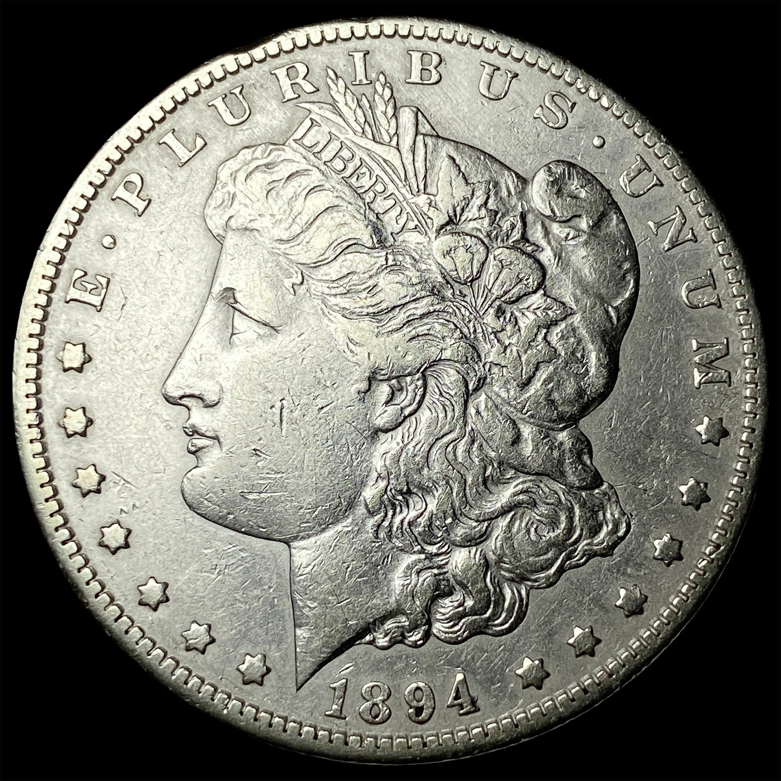 1894-S Silver Morgan Dollar NEARLY UNCIRCULATED: 1894-S Silver Morgan Dollar NEARLY UNCIRCULATED