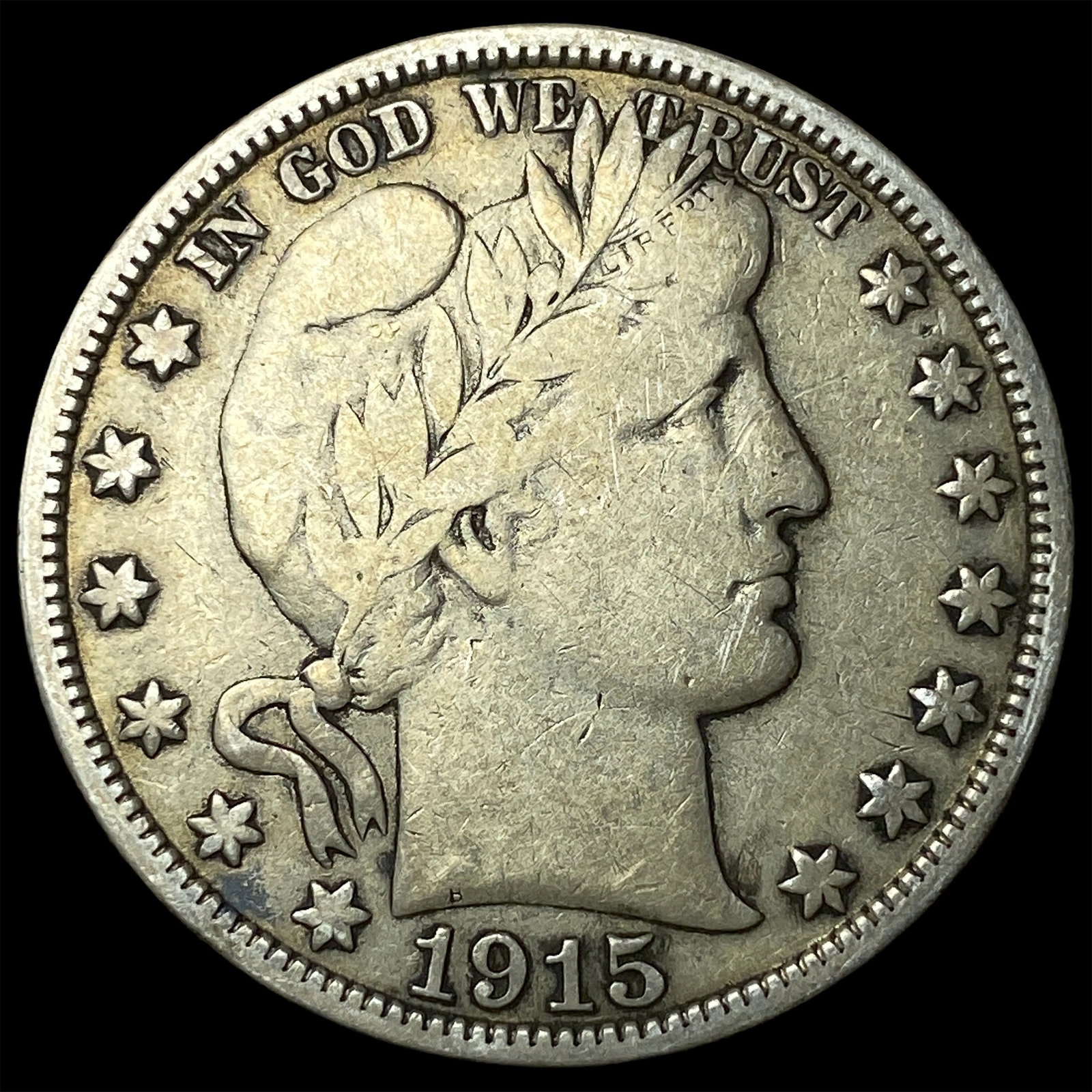 1915 Silver Barber Half Dollar LIGHTLY CIRCULATED: 1915 Silver Barber Half Dollar LIGHTLY CIRCULATED