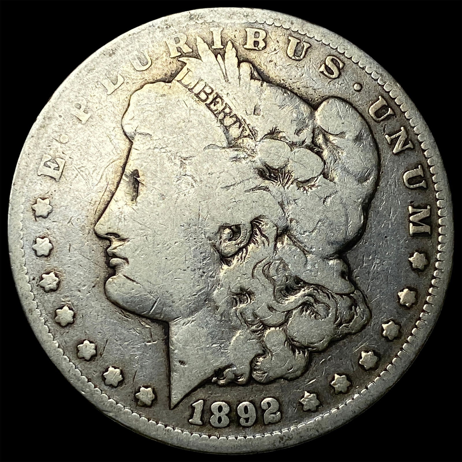1892-CC Morgan Silver Dollar NICELY CIRCULATED: 1892-CC Morgan Silver Dollar NICELY CIRCULATED