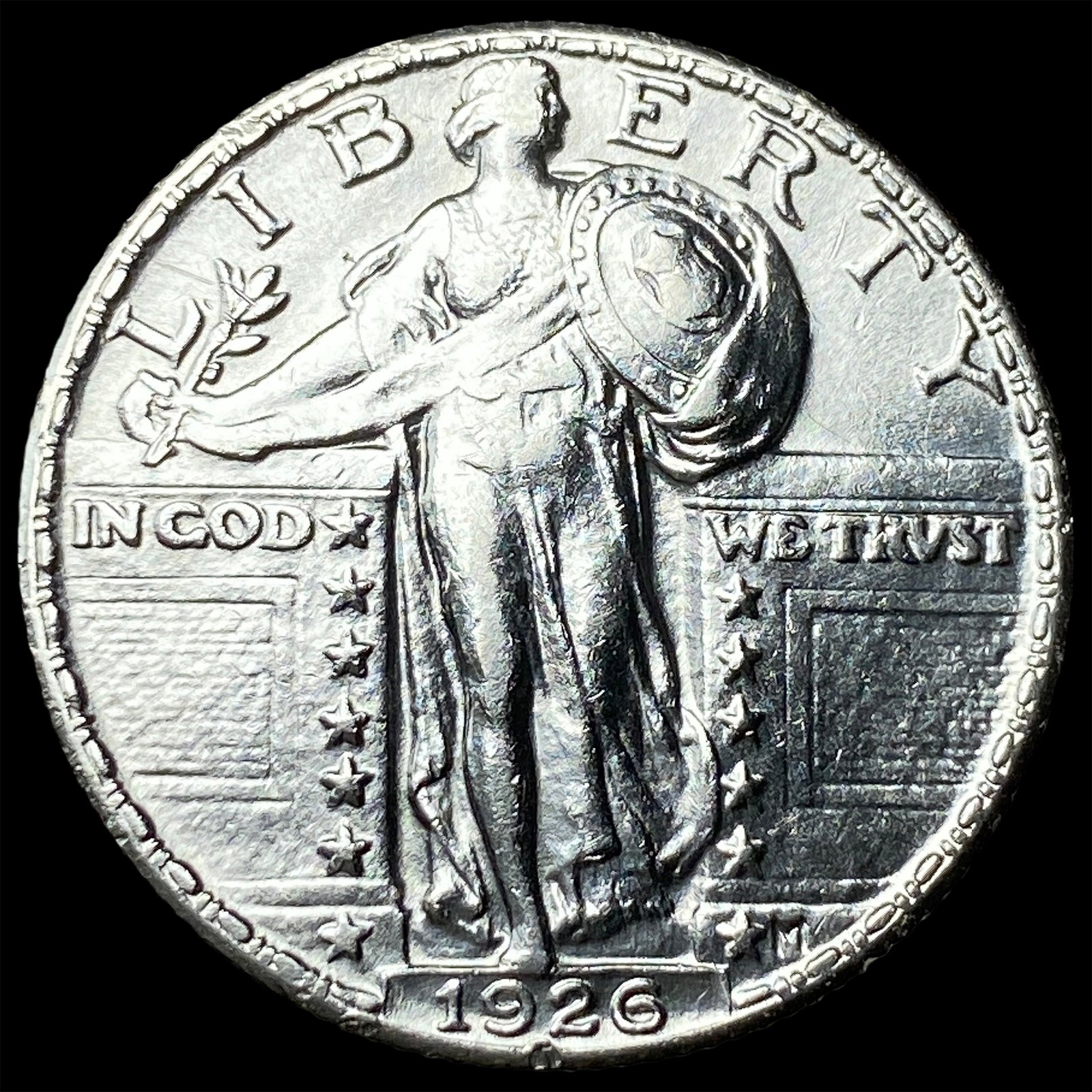 1926 Standing Liberty Silver Quarter CLOSELY UNCIRCULATED: 1926 Standing Liberty Silver Quarter CLOSELY UNCIRCULATED