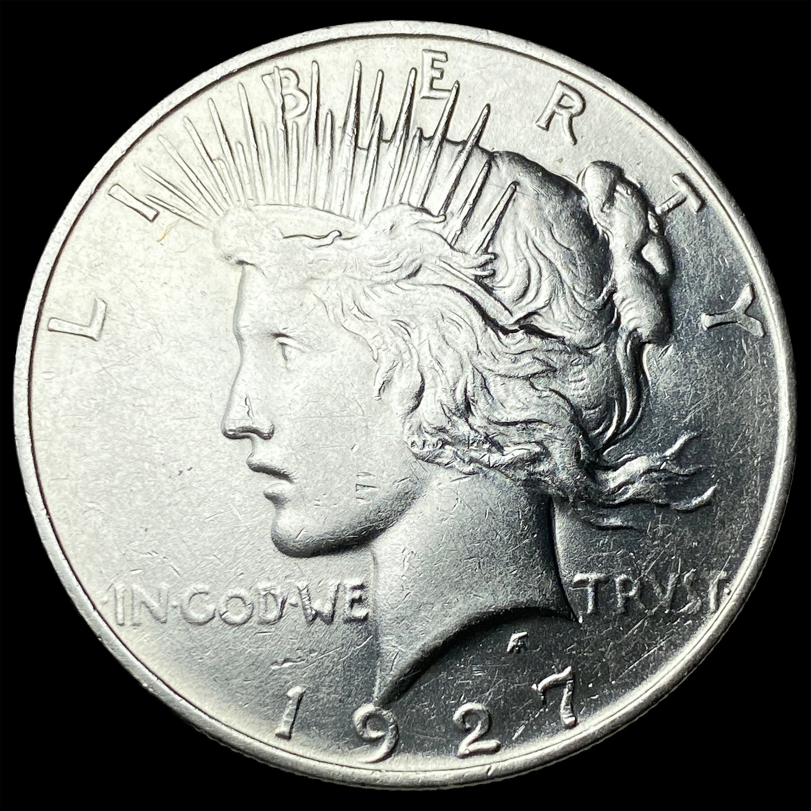 1927-D Peace Silver Dollar CHOICE AU: 1927-D Peace Silver Dollar CHOICE AU