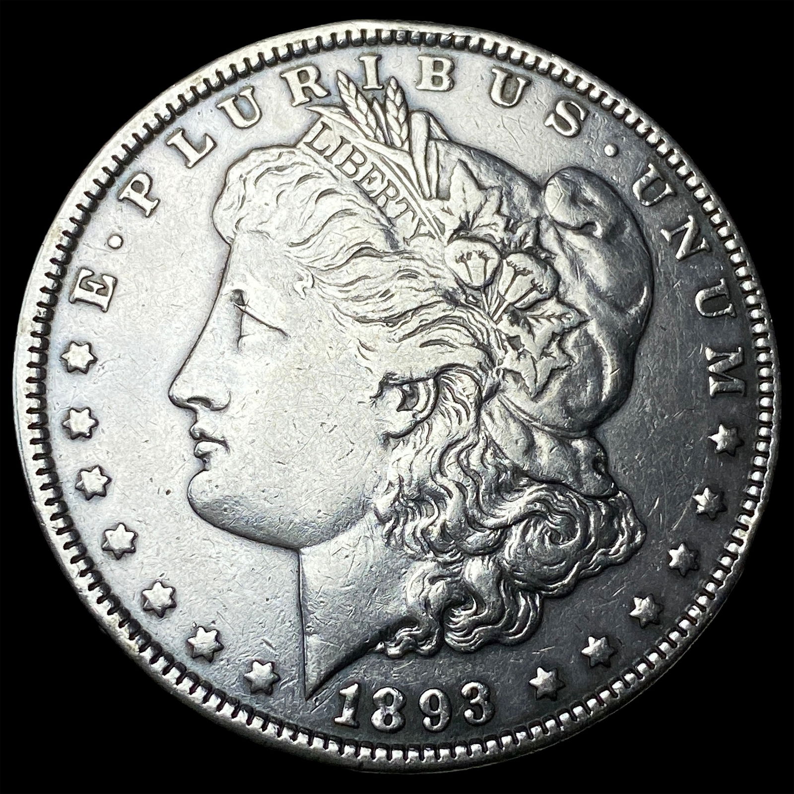 1893 Silver Morgan Dollar NEARLY UNCIRCULATED: 1893 Silver Morgan Dollar NEARLY UNCIRCULATED