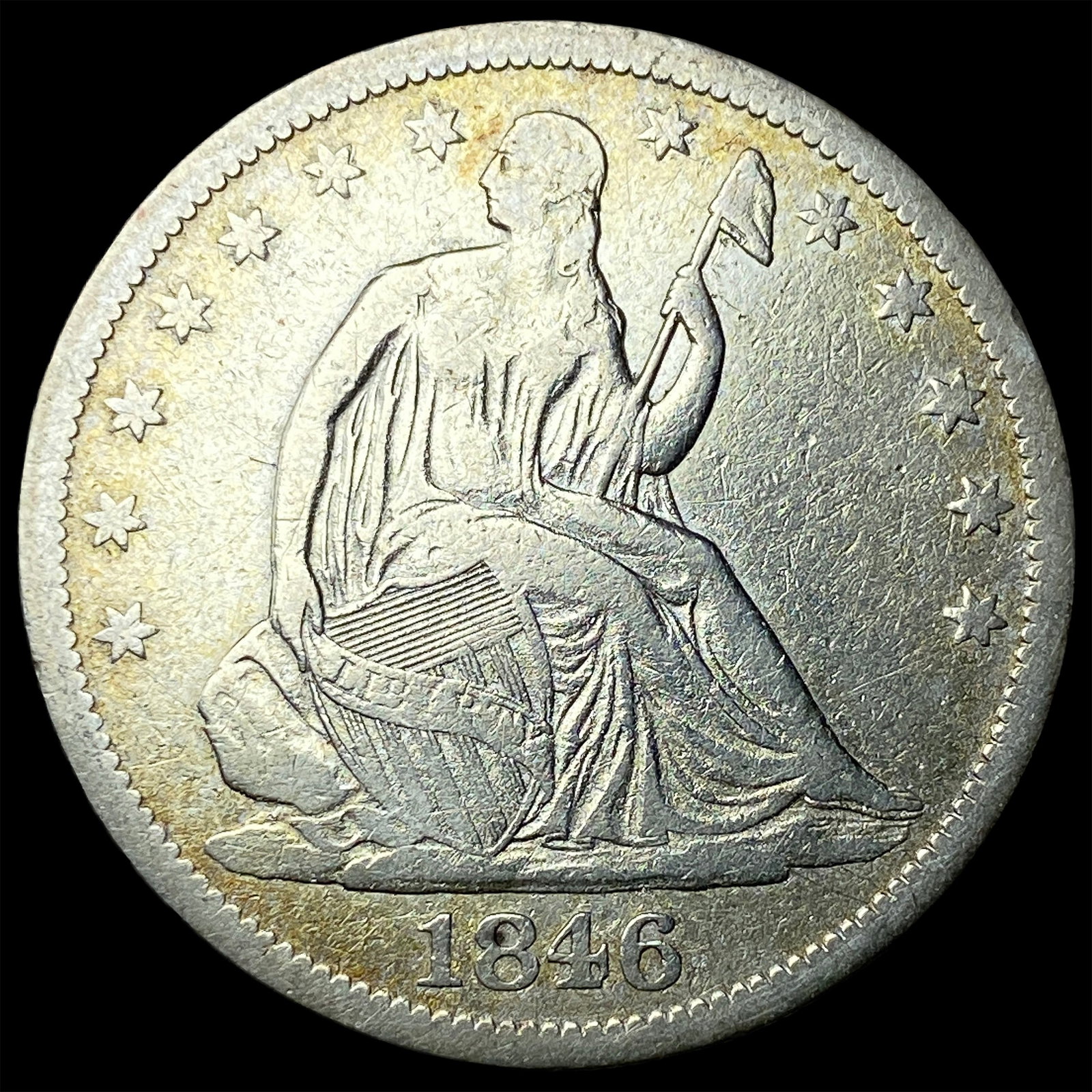 1846-O Silver Seated Liberty Half Dollar LIGHTLY CIRCULATED: 1846-O Silver Seated Liberty Half Dollar LIGHTLY CIRCULATED