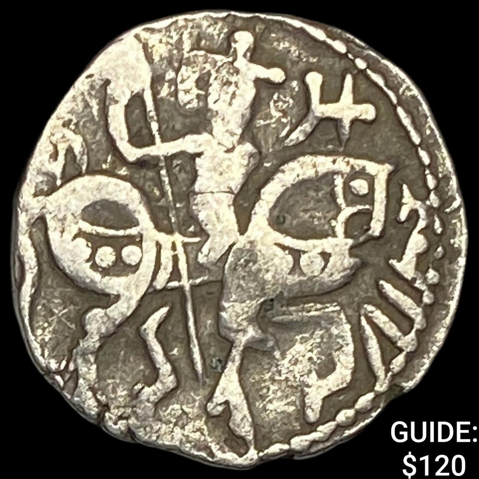 India Rajput 700-1000 Silver Jital NEARLY UNCIRCULATED (1 of 2)