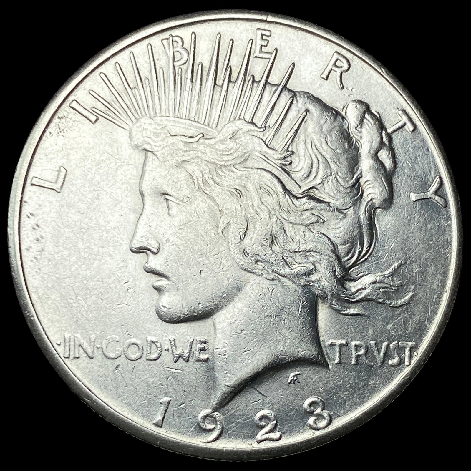 1923-S Silver Peace Dollar CHOICE AU (1 of 2)