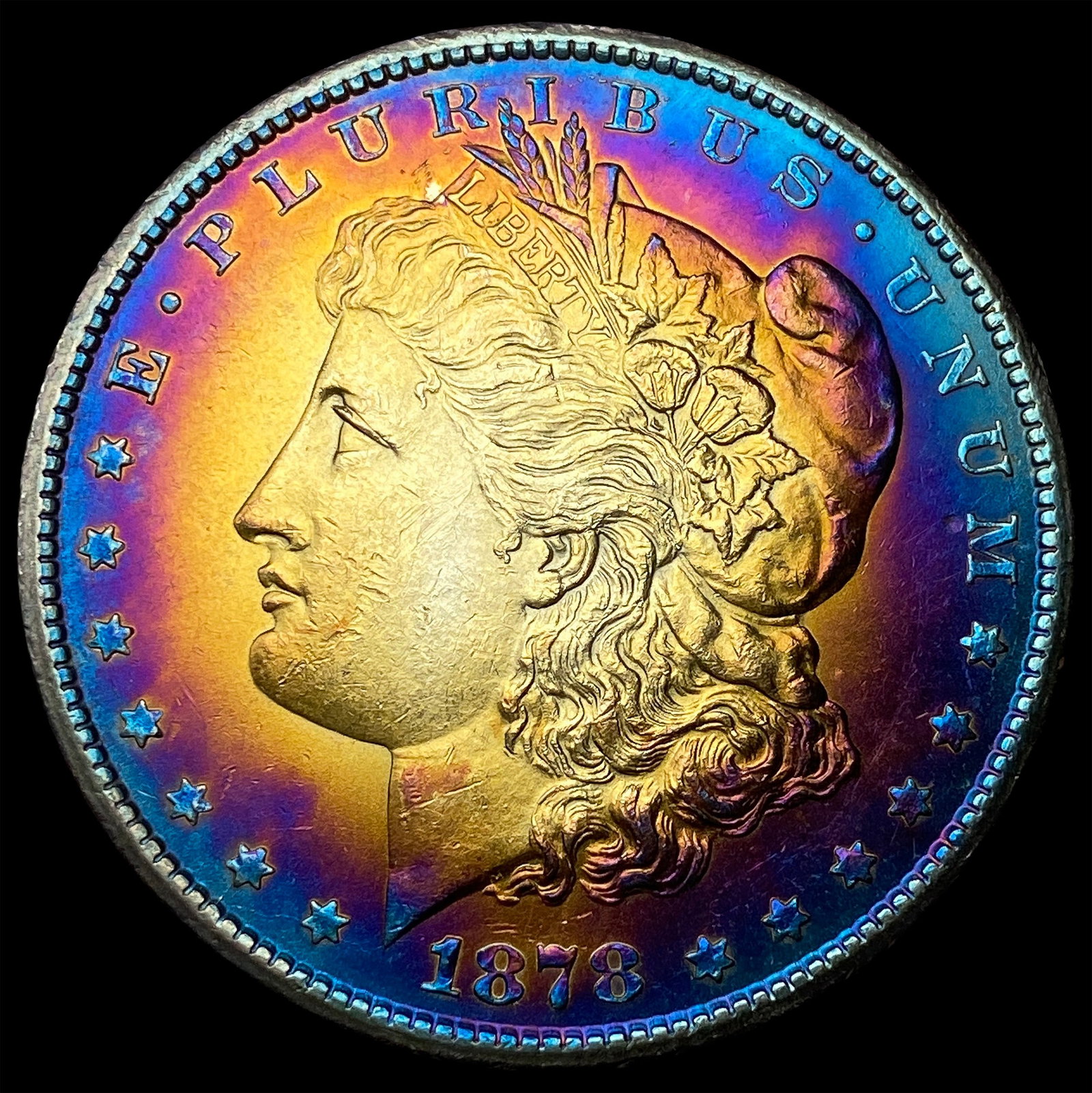 1878-CC Toned Silver Morgan Dollar UNCIRCULATED (1 of 2)