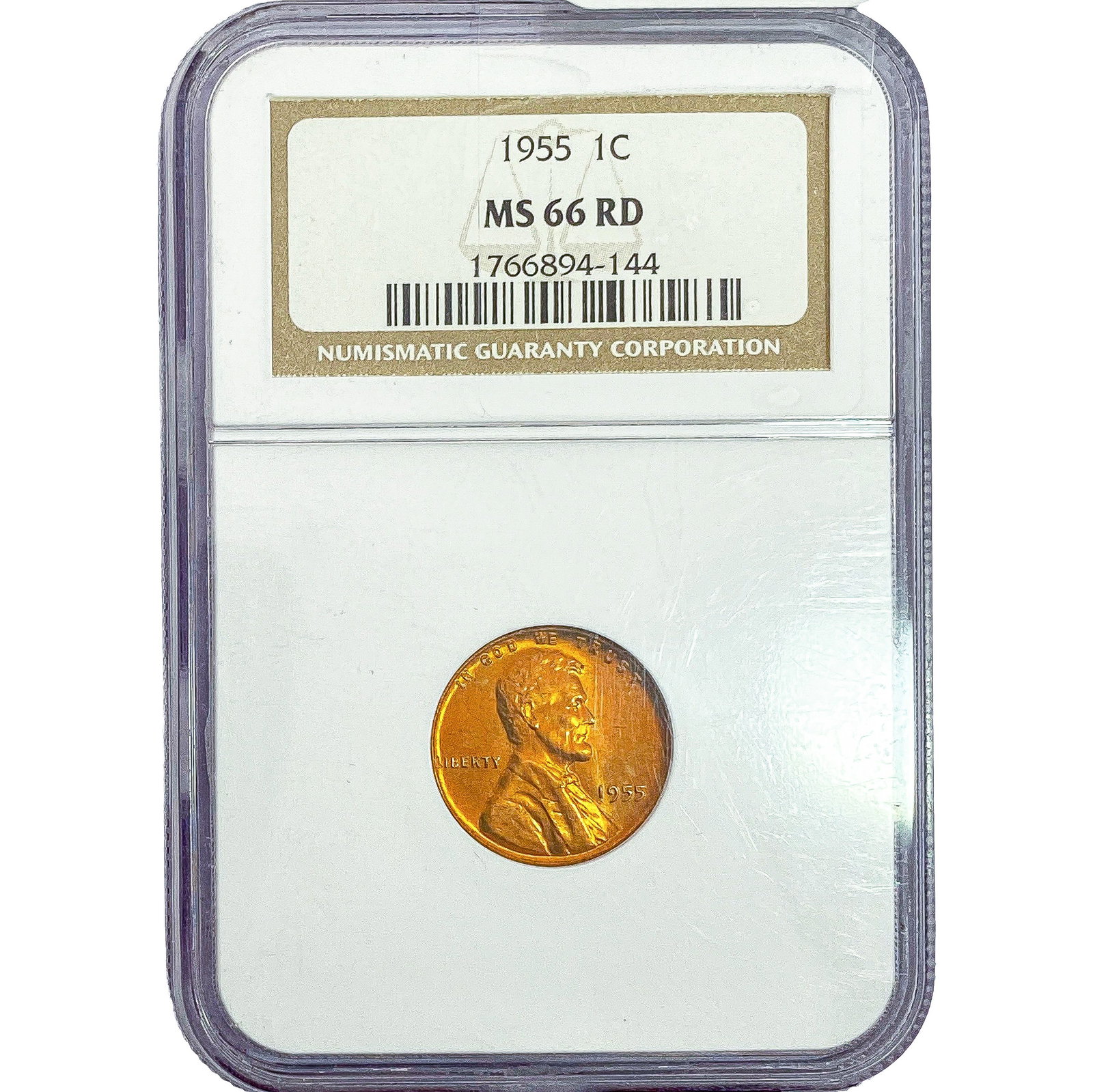 1955 Wheat Cent NGC MS66 RD (1 of 2)