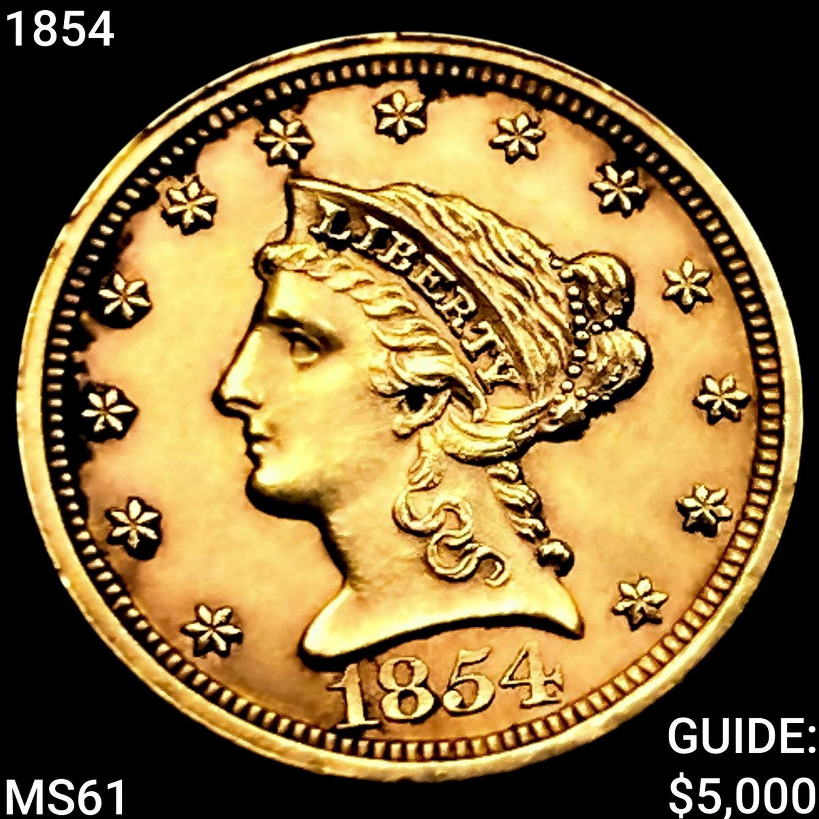 1854 $2.50 Gold Quarter Eagle (1 of 2)