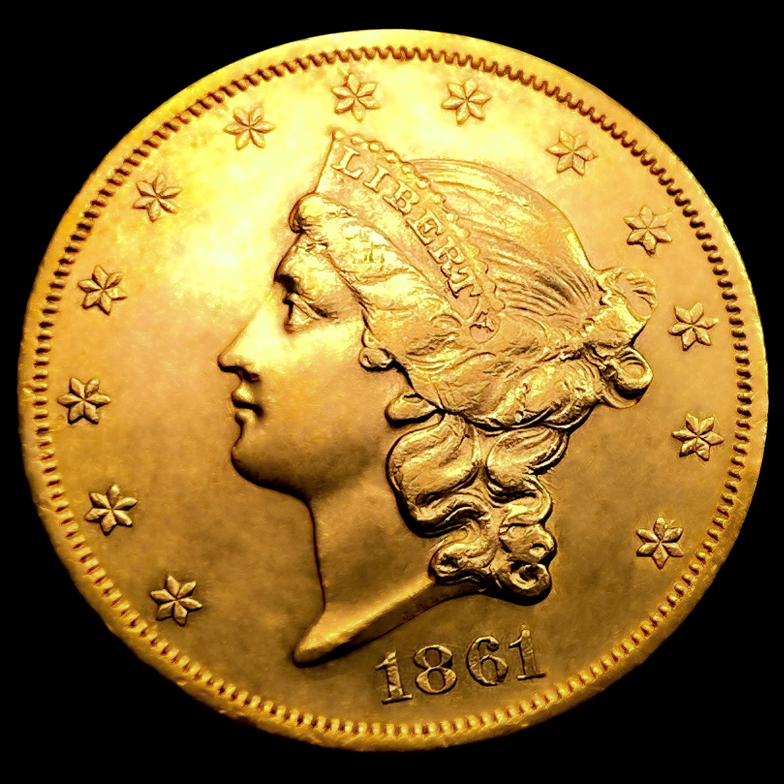 1861 $20 Gold Double Eagle (1 of 2)