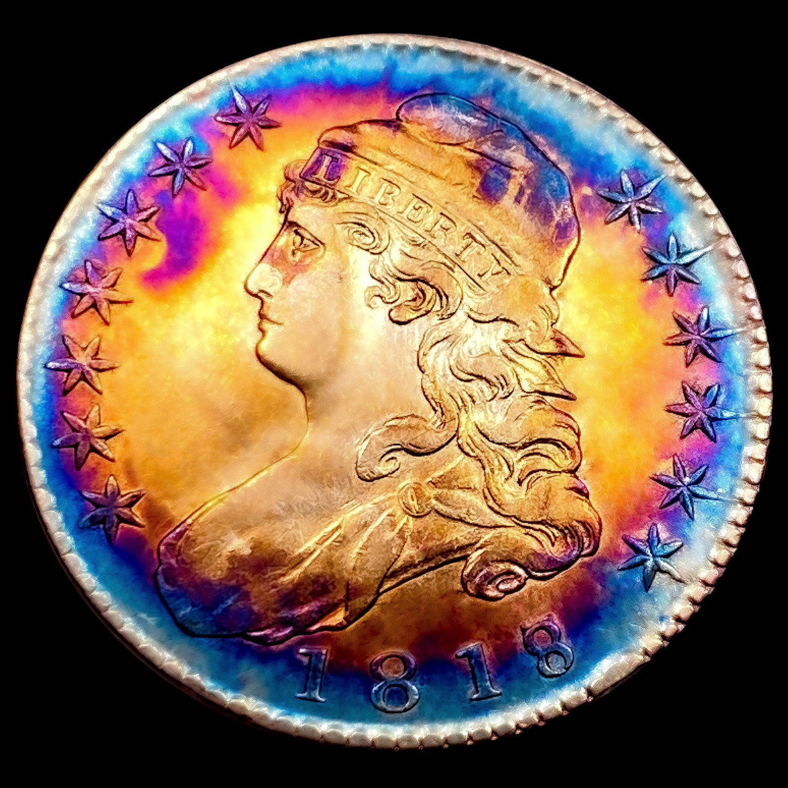 1918/7 Capped Bust Half Dollar (1 of 2)