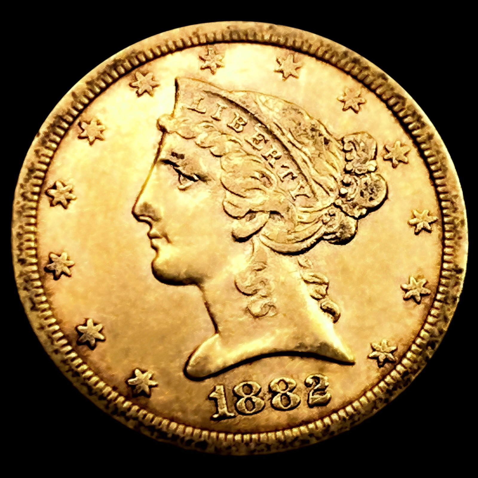 1882-CC $5 Gold Half Eagle (1 of 2)